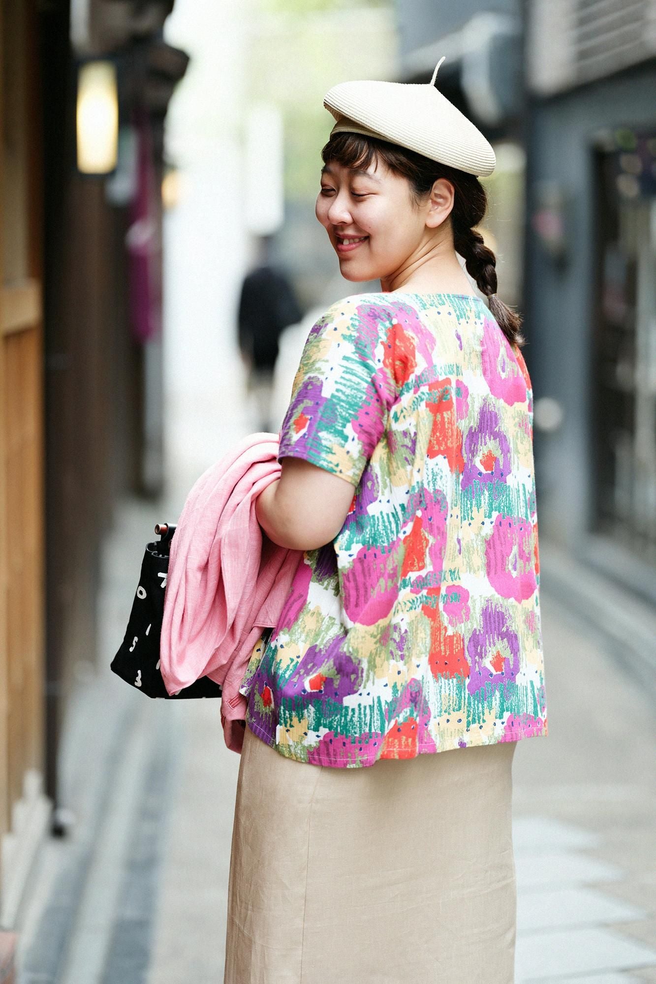 高島縮棉 20/20方形上衣/憧憬