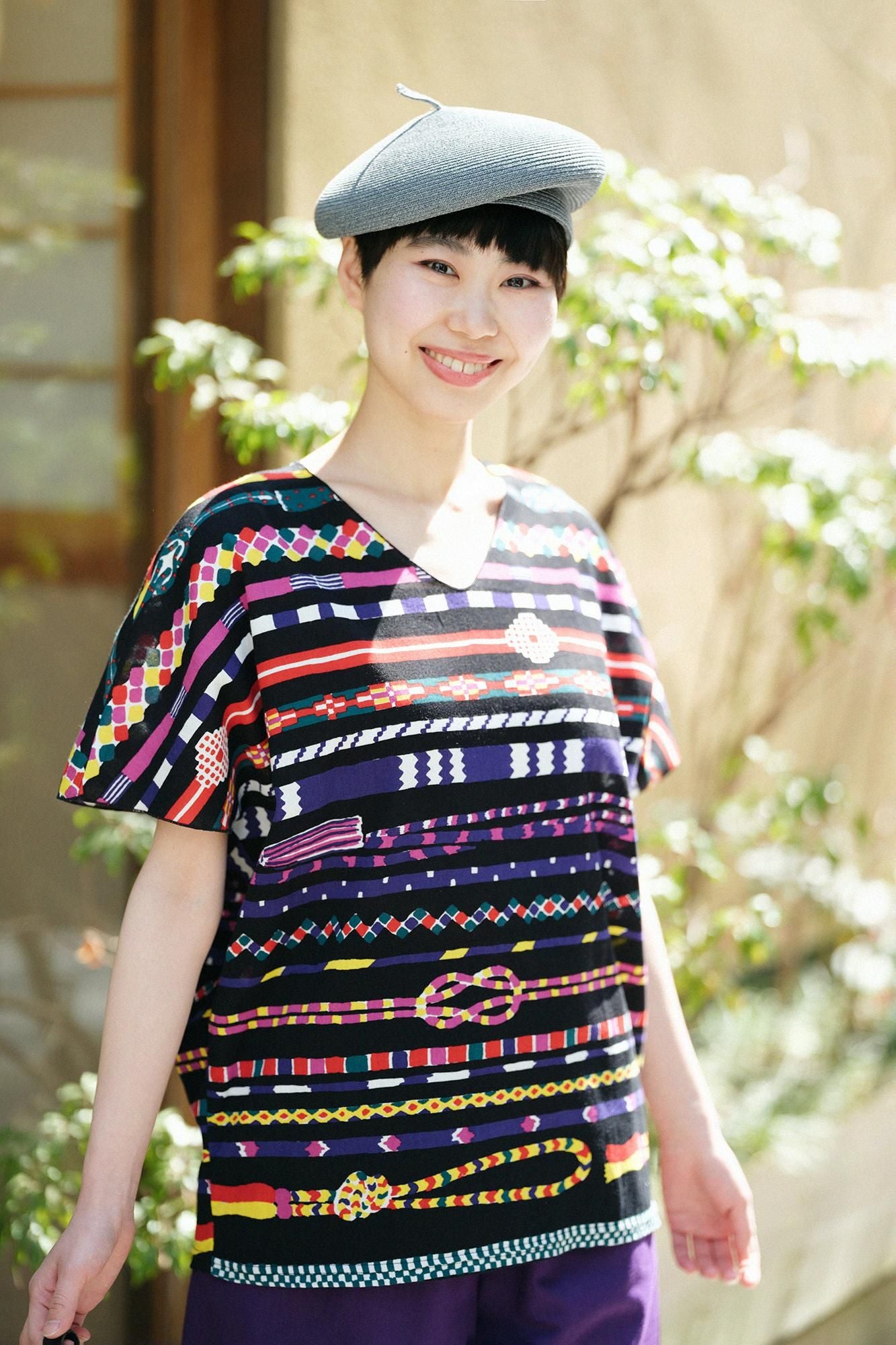 【net限定】高島縮 40/40 袖なしジバン/組ひも(くみひも)