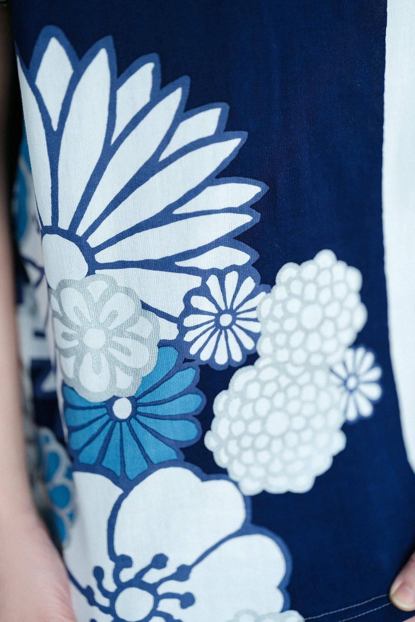 高島縮棉 40/40 短袖上衣/金襴緞子 涼