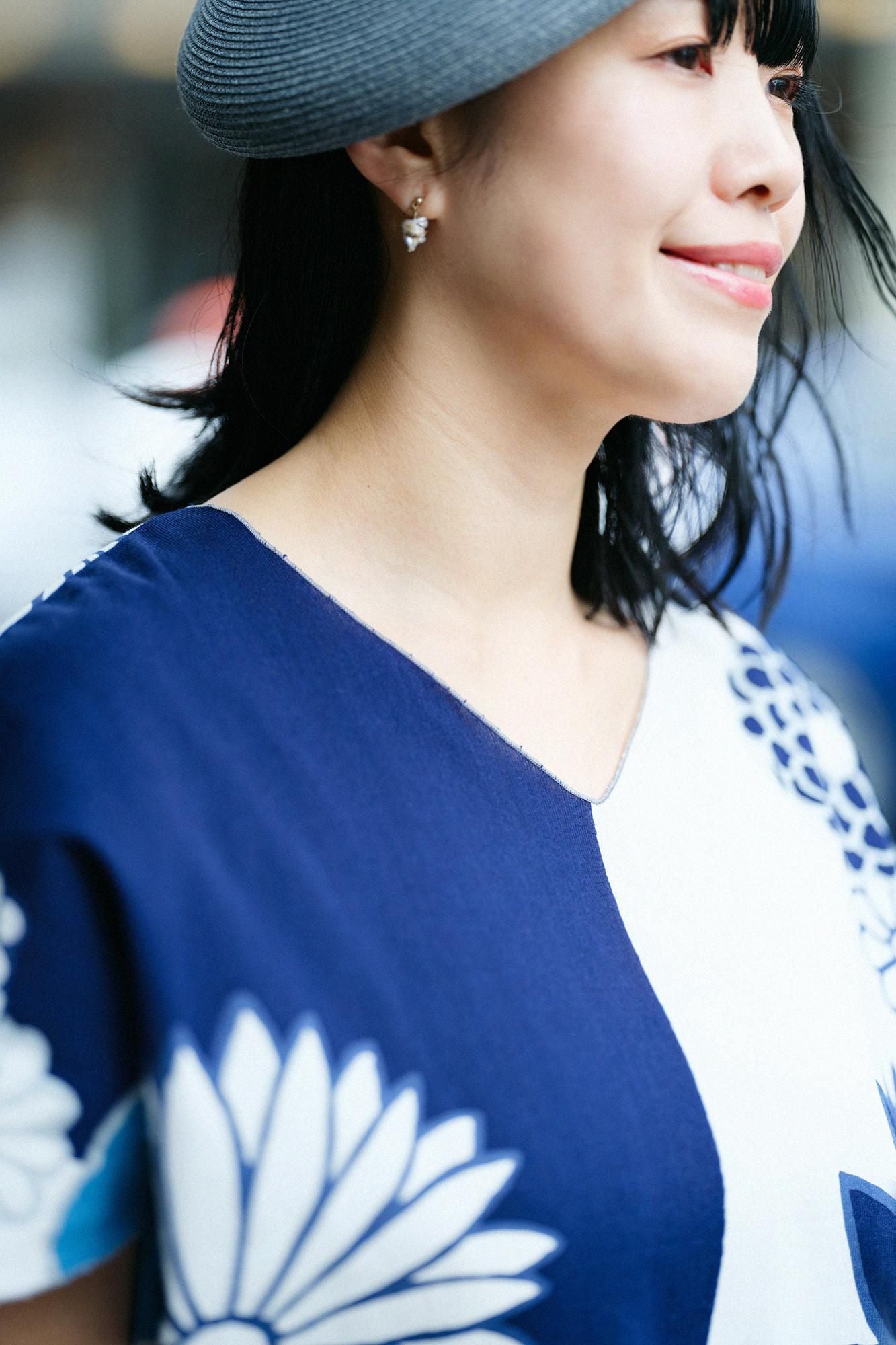 高島縮棉 40/40 短袖上衣/金襴緞子 涼