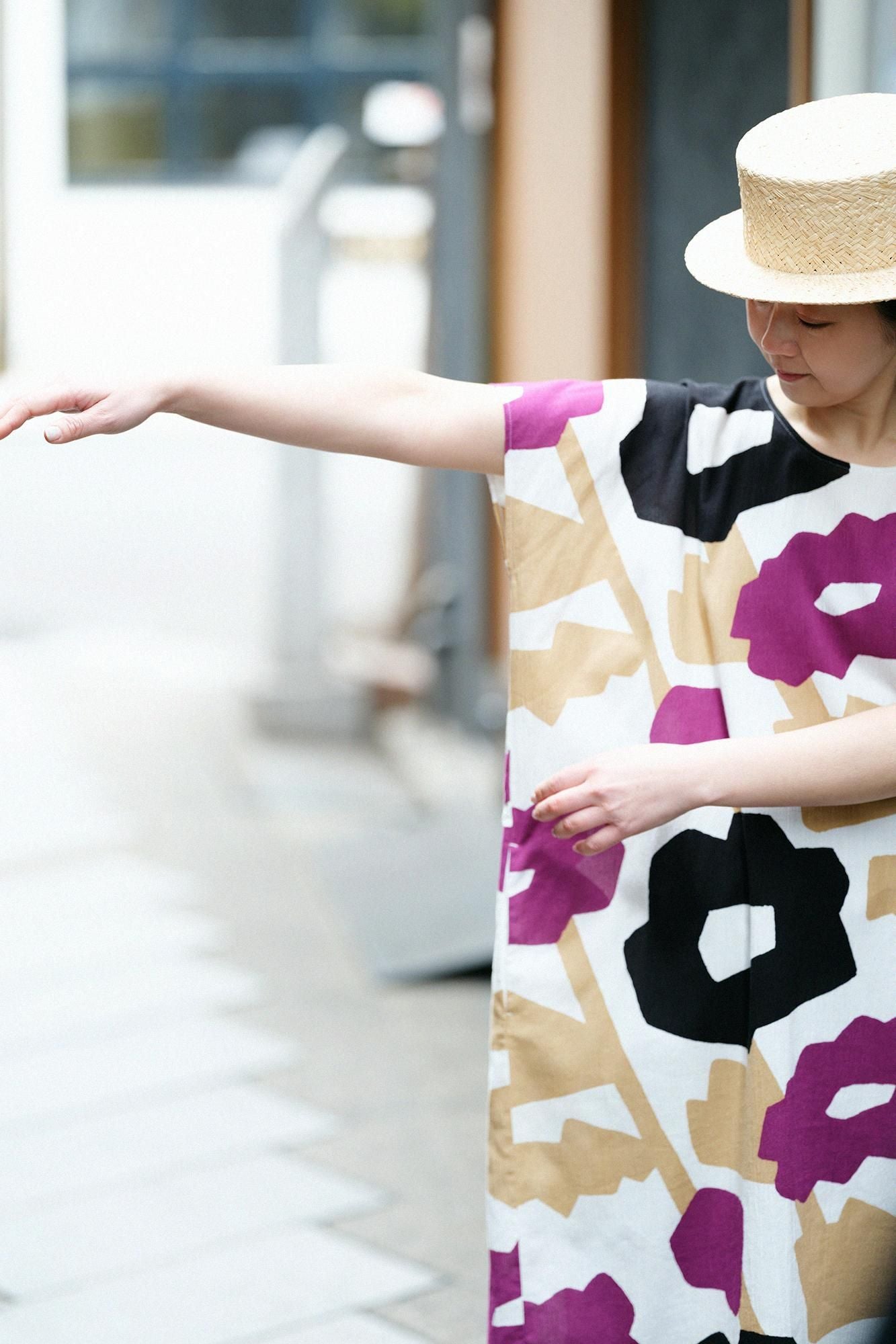 高島縮棉 20/20長方形洋裝/笑容