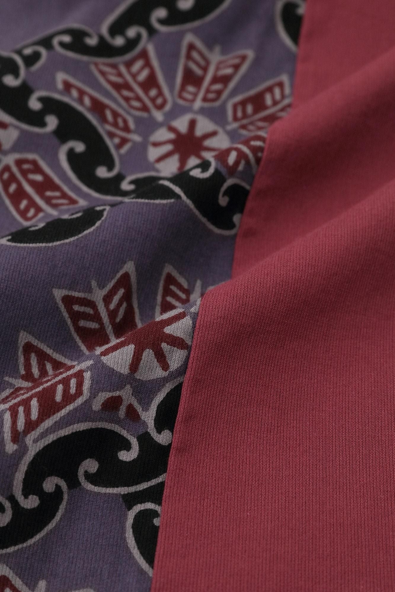 타카시마치지미 40/40 후우비 우에 카타미가와리(카타미가와리)/석류 색상 (석류) x칸츠나기야구루마몬