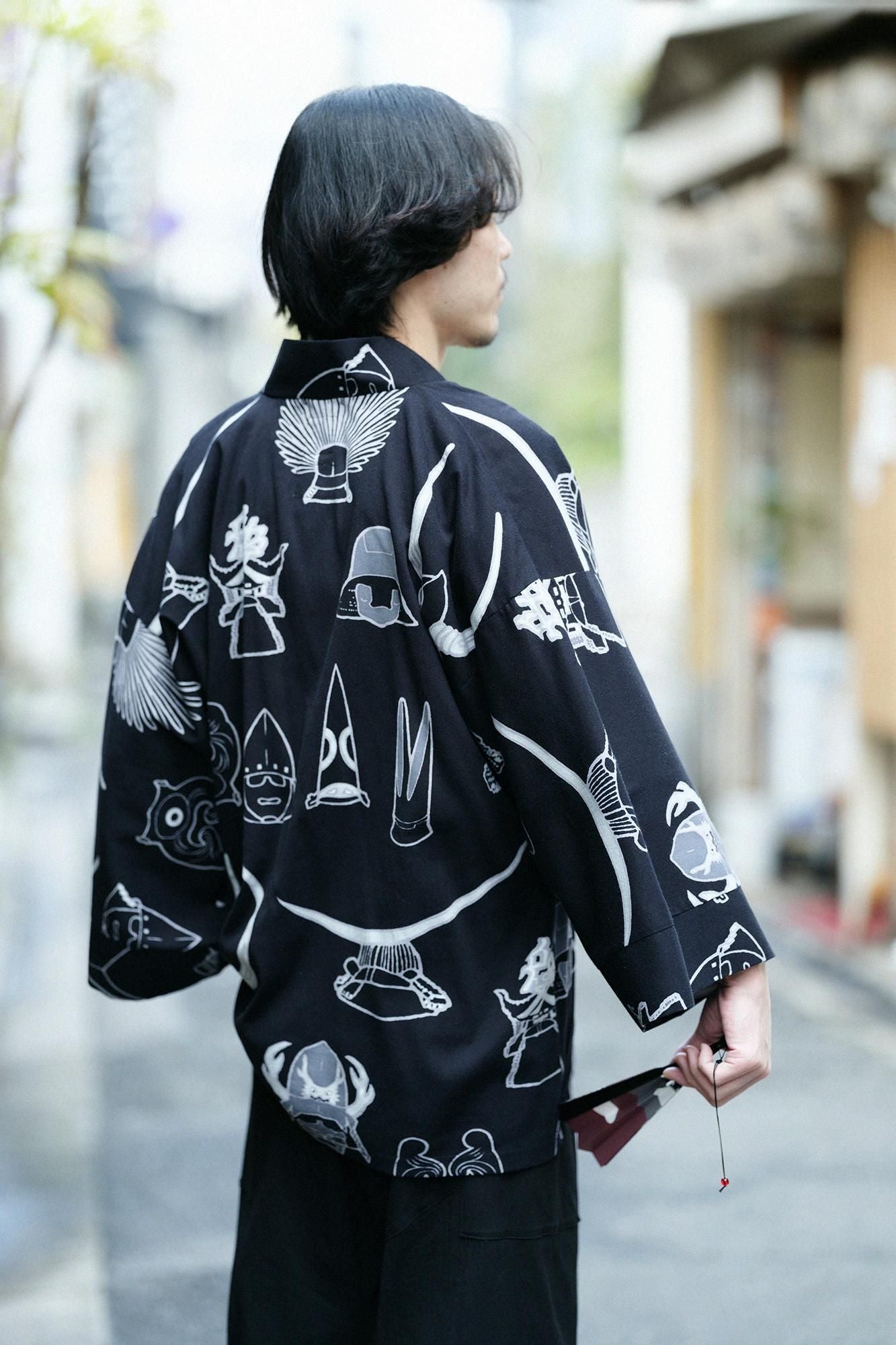 Chizimi Cotton 40/40 Fubi Kimono Shirt/Helmet