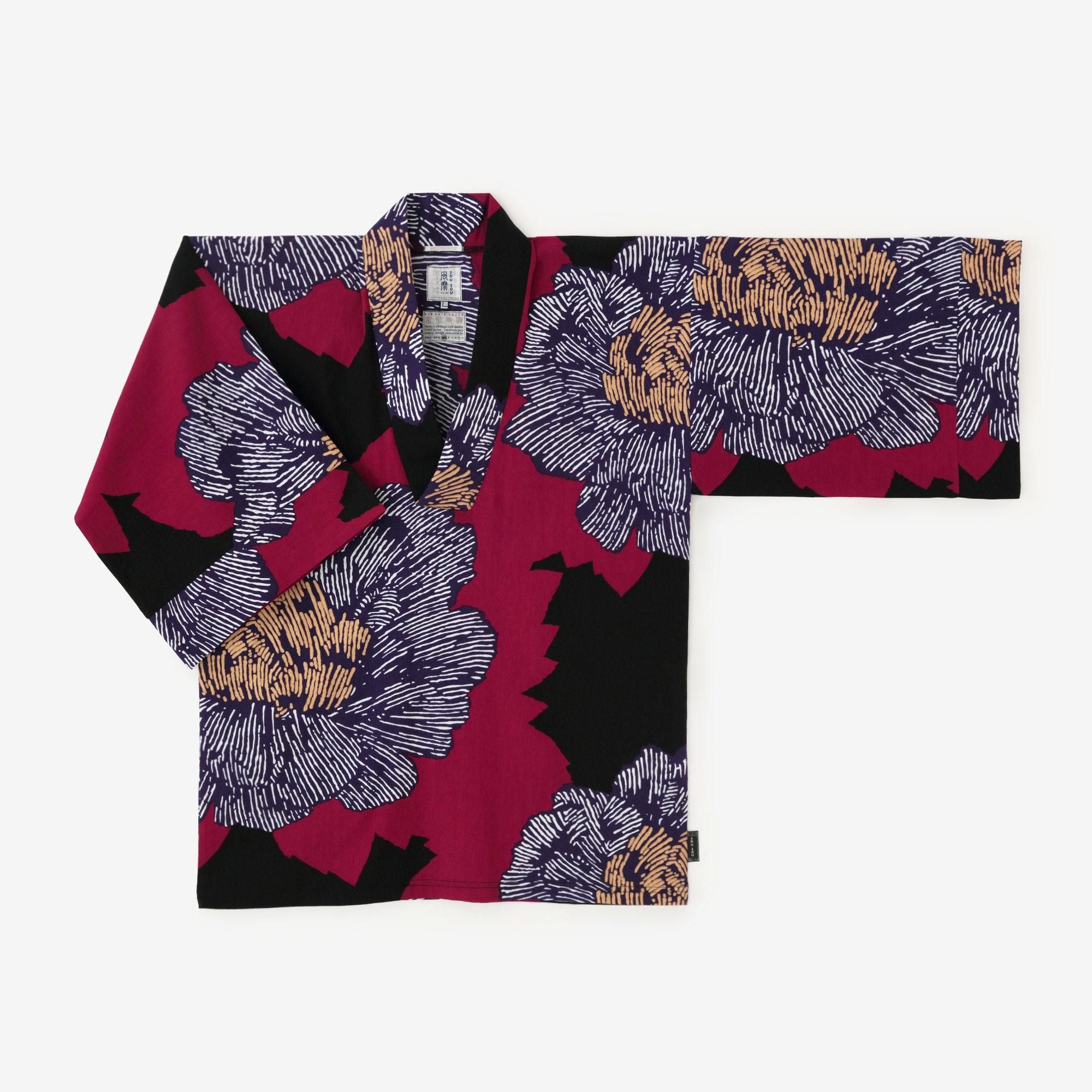 Chizimi Cotton 40/40 Fubi above/Peony Light