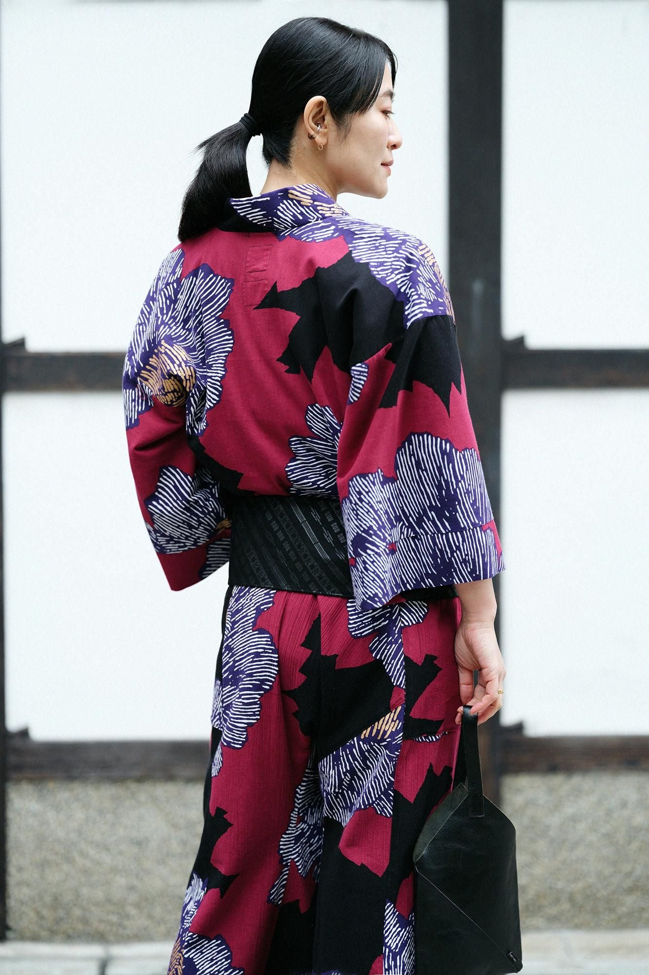 Chizimi Cotton 40/40 Fubi above/Peony Light