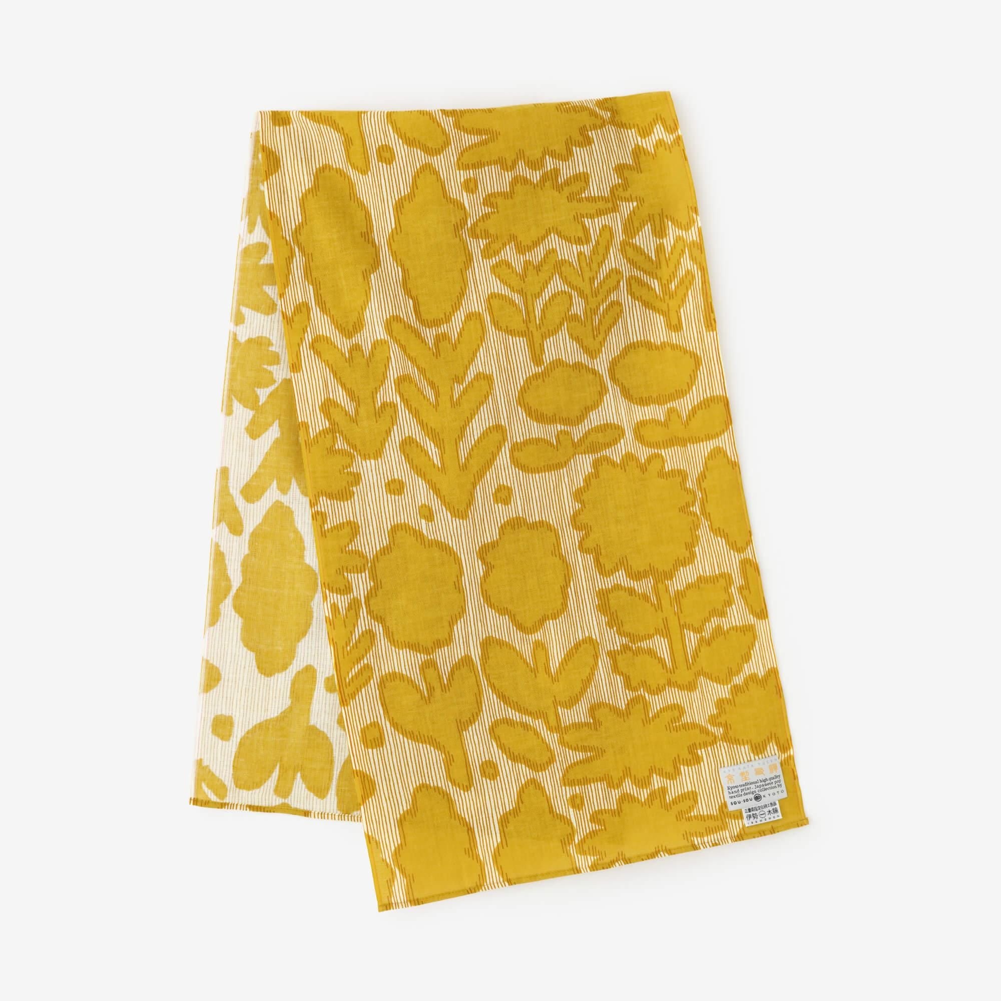 Isemomen Cotton Short Scarf / Shadow of Flowers