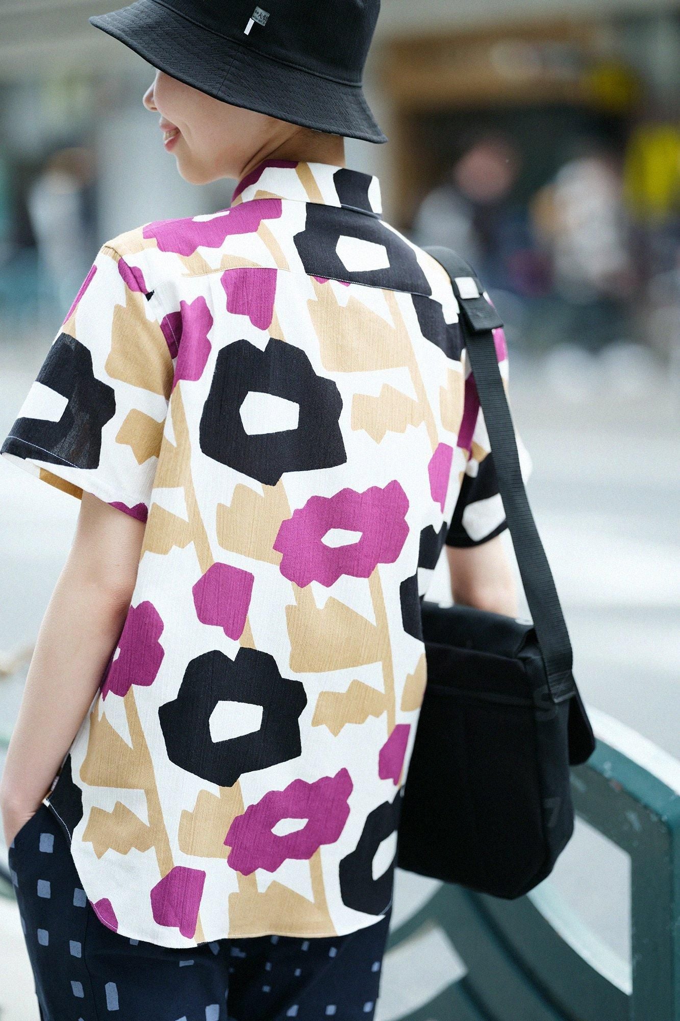 【net限定40%OFF】高島縮 20/20 半袖シャツ/笑み(えみ)