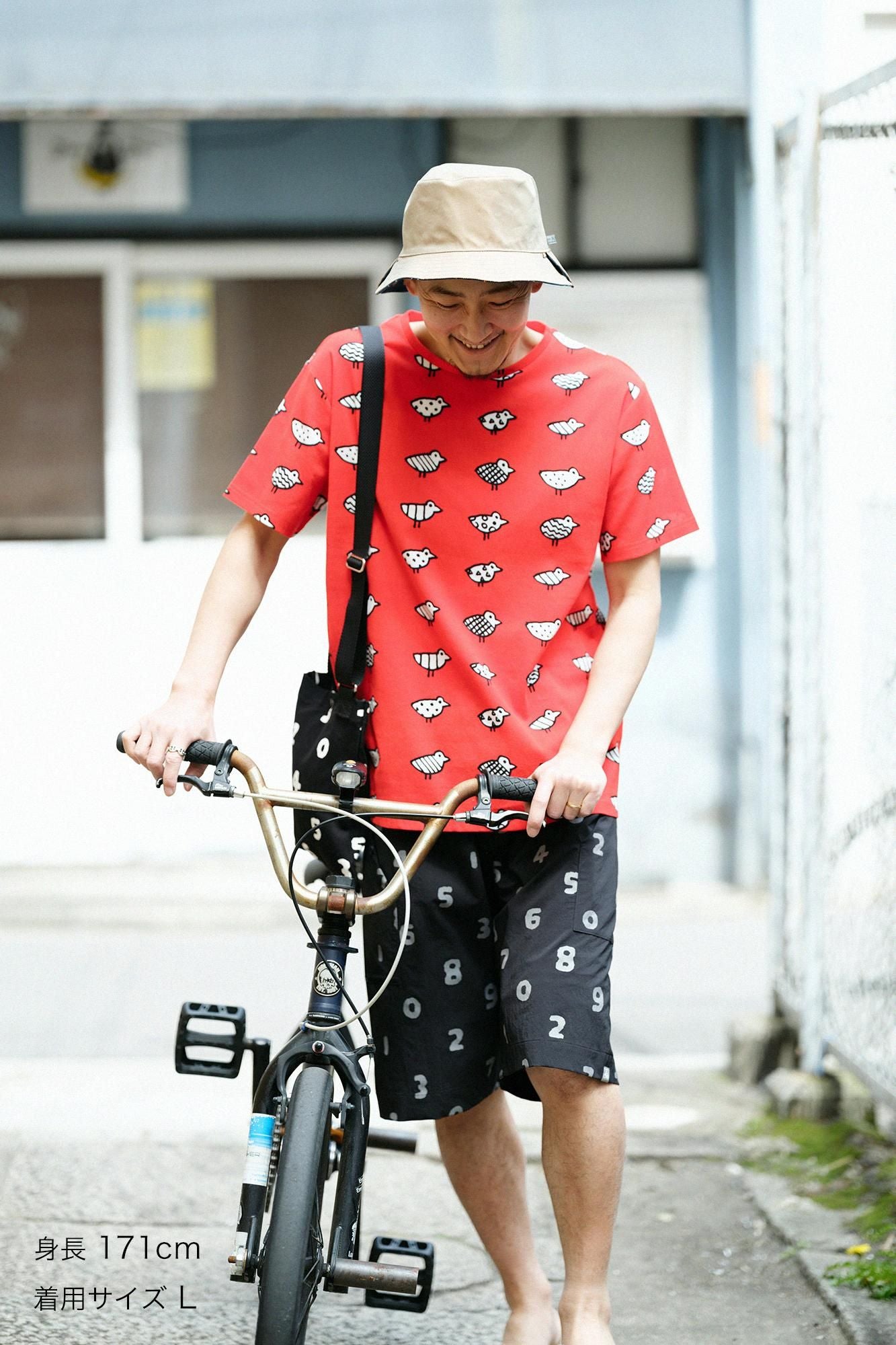 【net limited】Chizimi Cotton 40/40 Short Sleeve T-shirt / Trotting