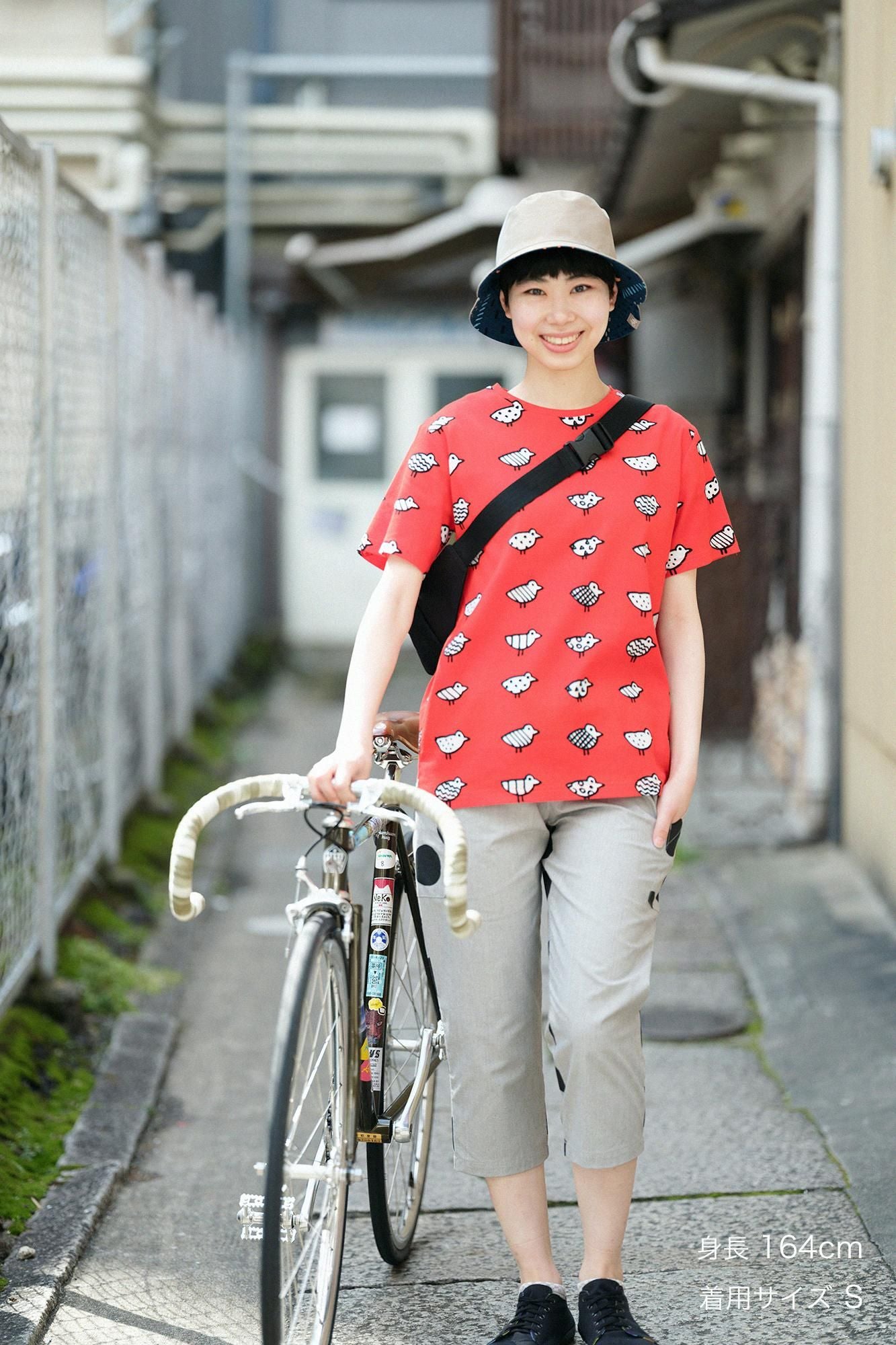 【net limited】Chizimi Cotton 40/40 Short Sleeve T-shirt / Trotting