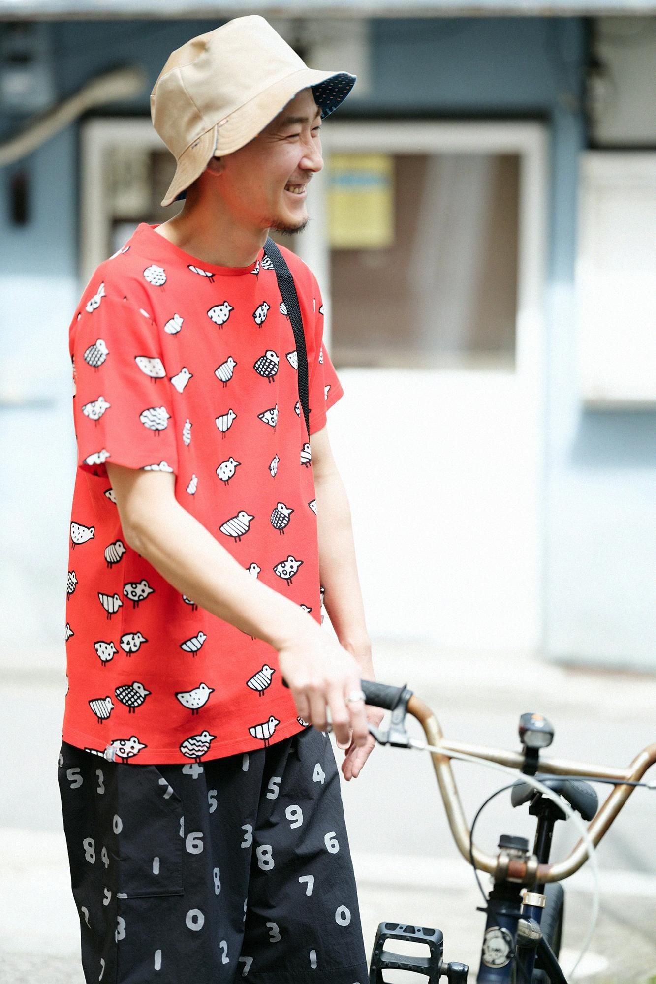 【net limited】Chizimi Cotton 40/40 Short Sleeve T-shirt / Trotting