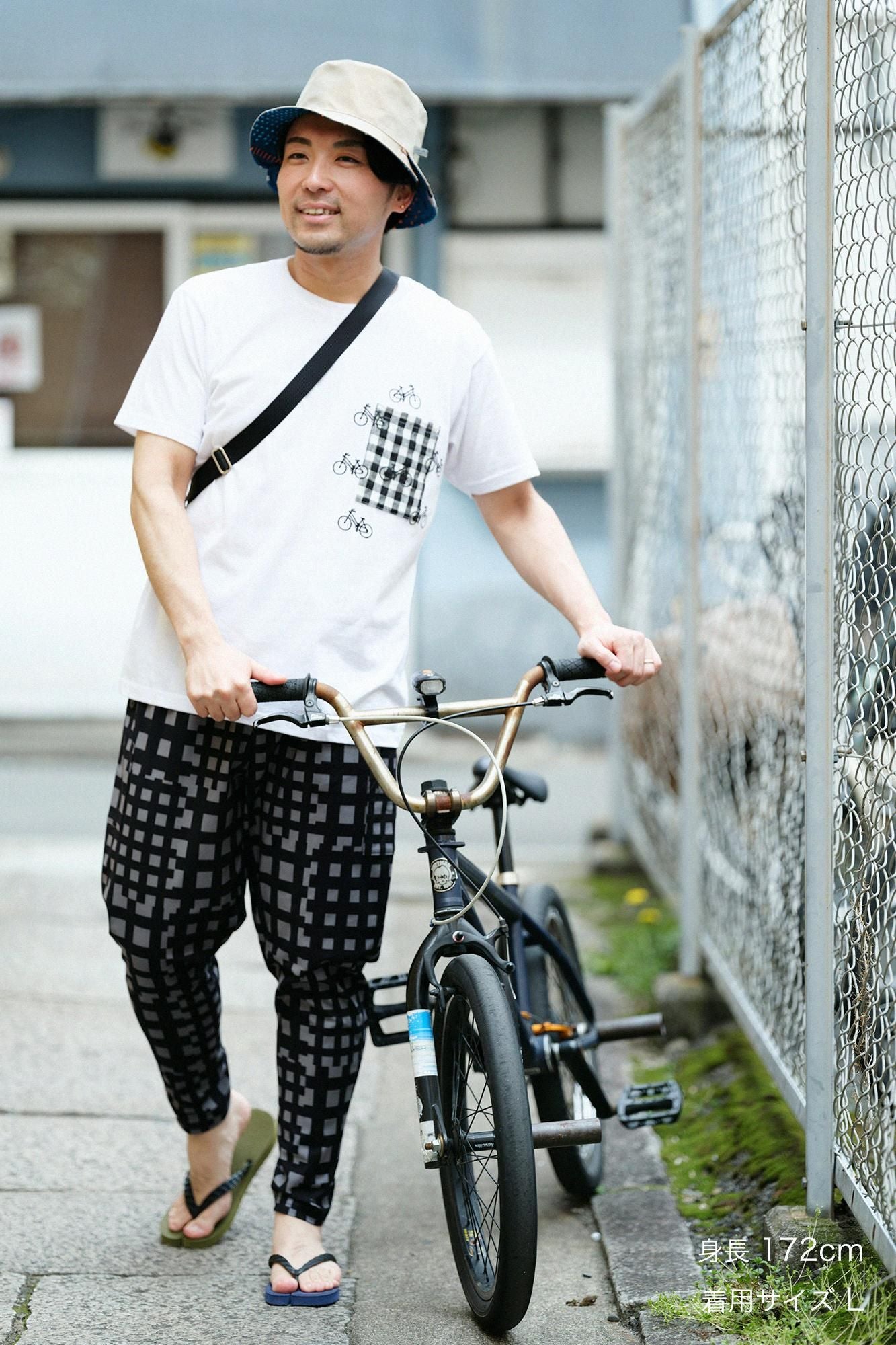 【官網限定】棉麻混紡BIKE 修腿馬術褲/竹欄柵