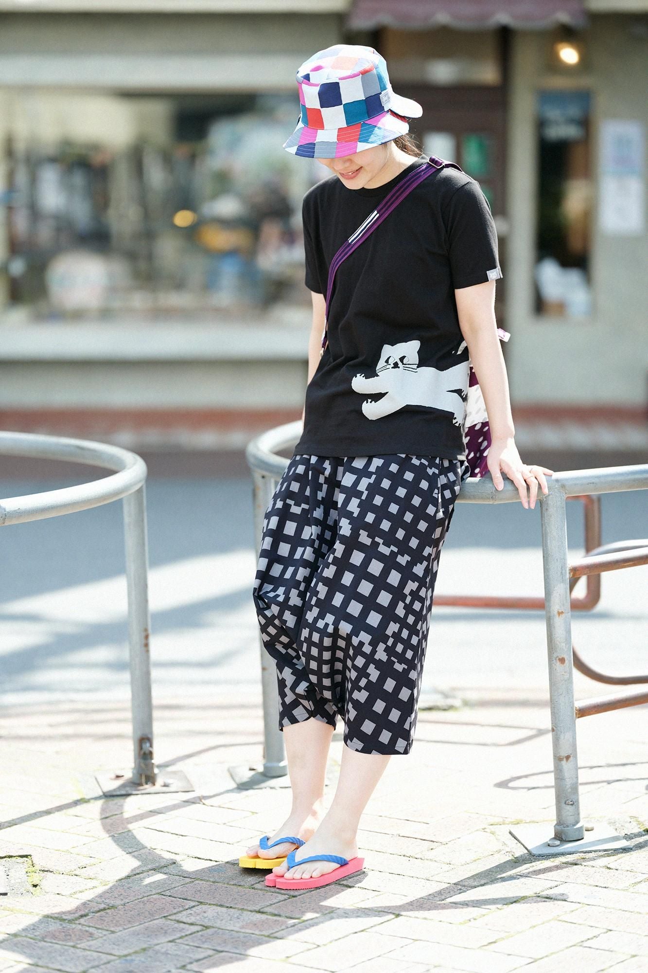 千日足袋/京緋色(きょうひいろ)×柑子色(こうじいろ)