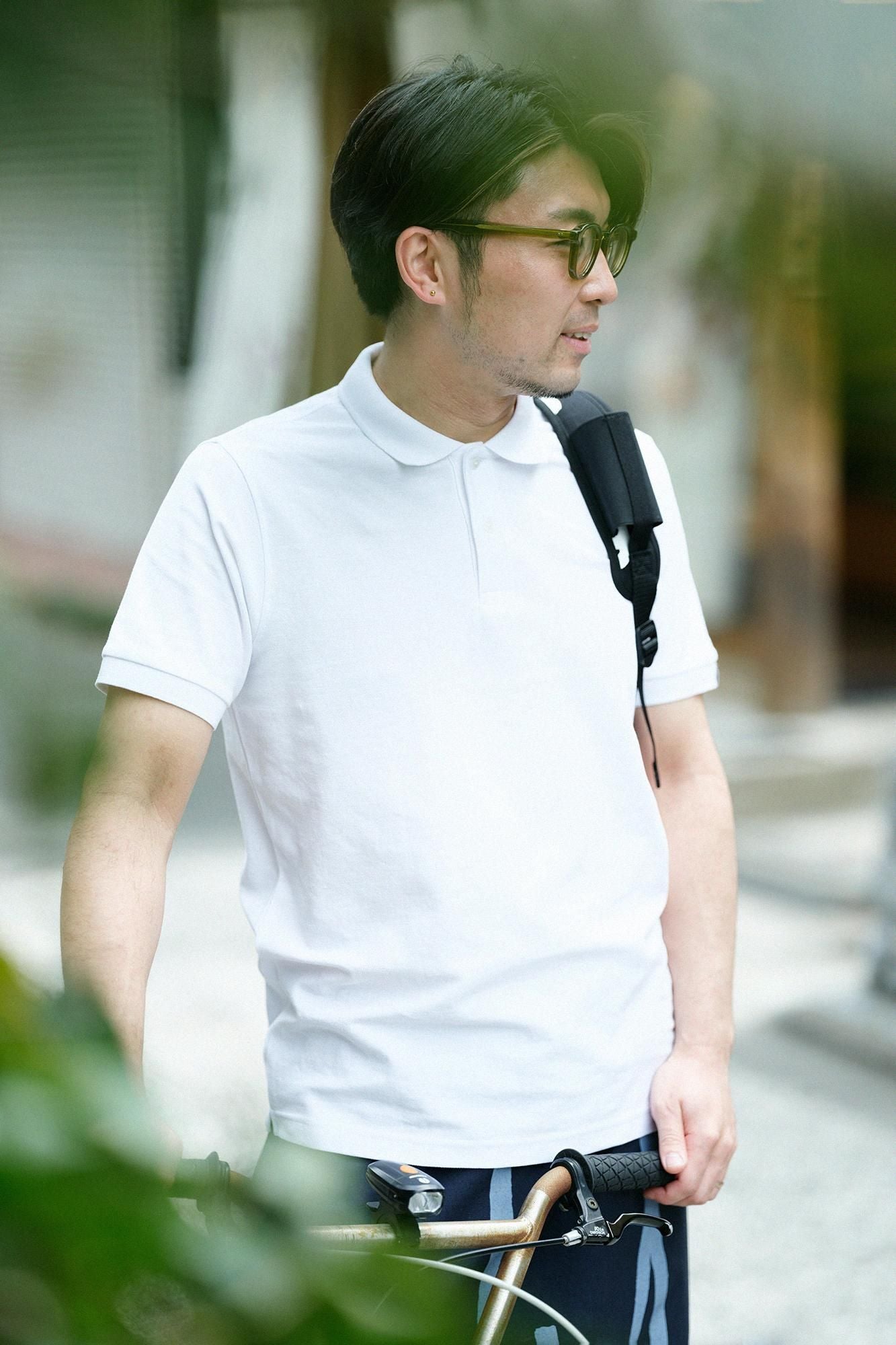 SO-SU-U短袖polo衬衫/白色