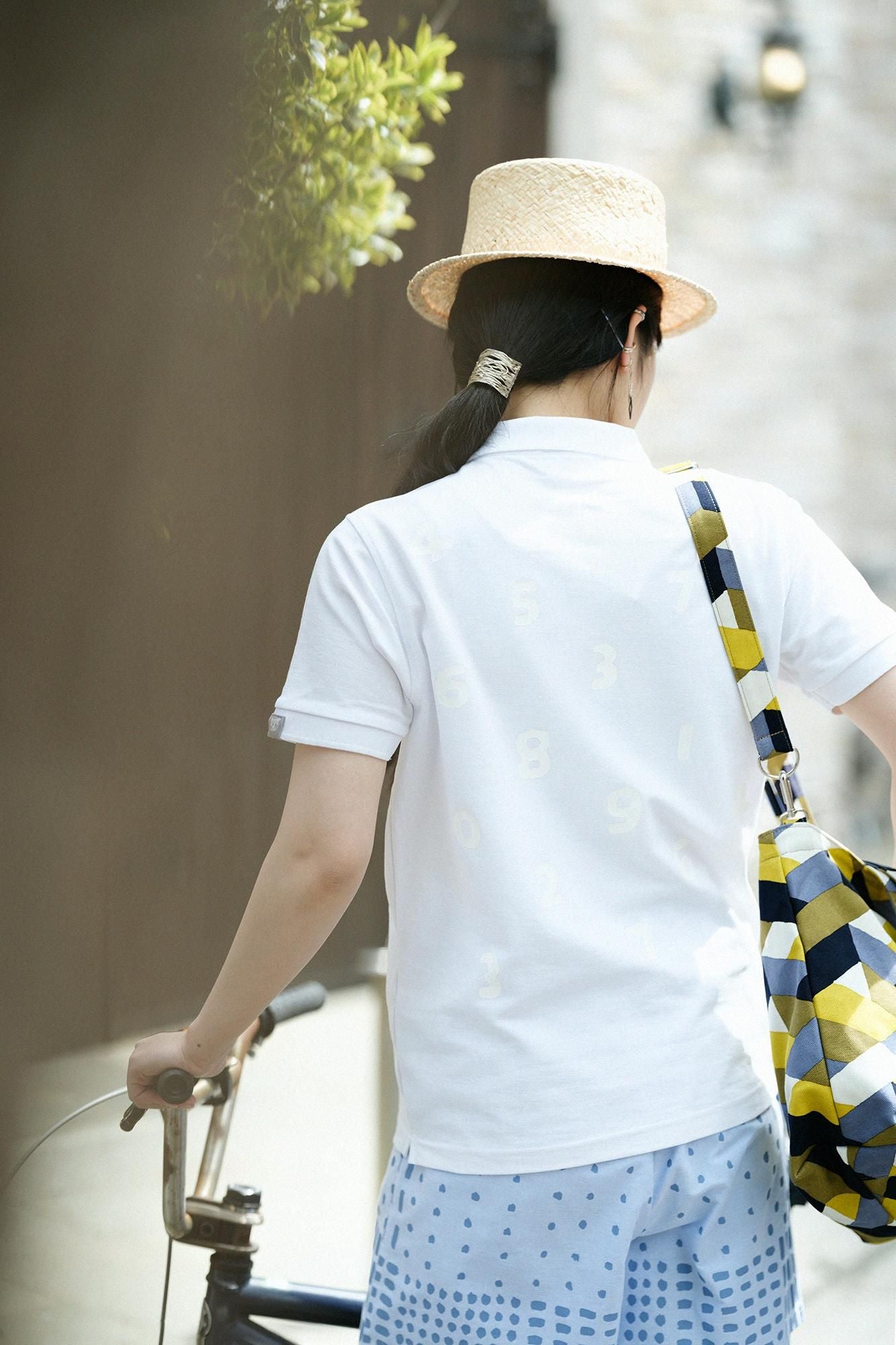 SO-SU-U短袖polo衬衫/白色