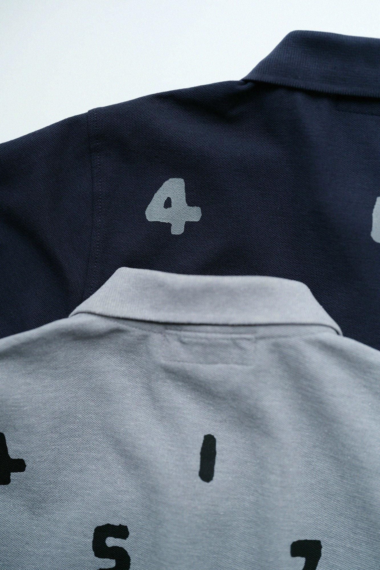 SO-SU-U十數 短袖Polo衫/混灰色