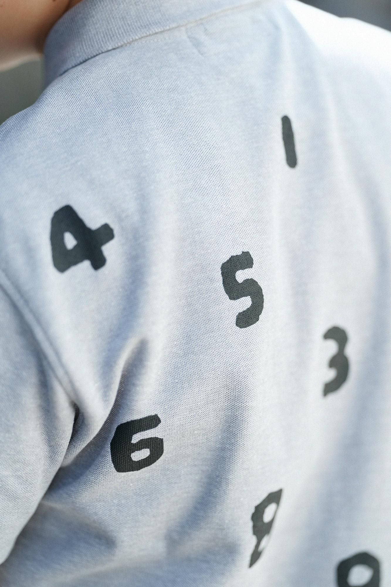 SO-SU-U十數 短袖Polo衫/混灰色