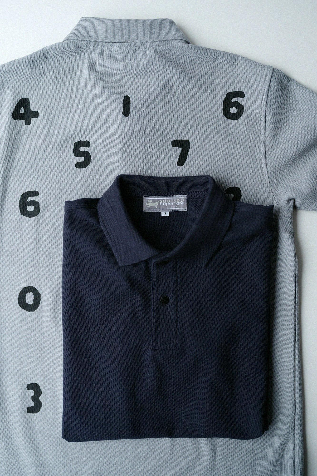 SO-SU-U十數 短袖Polo衫/混灰色