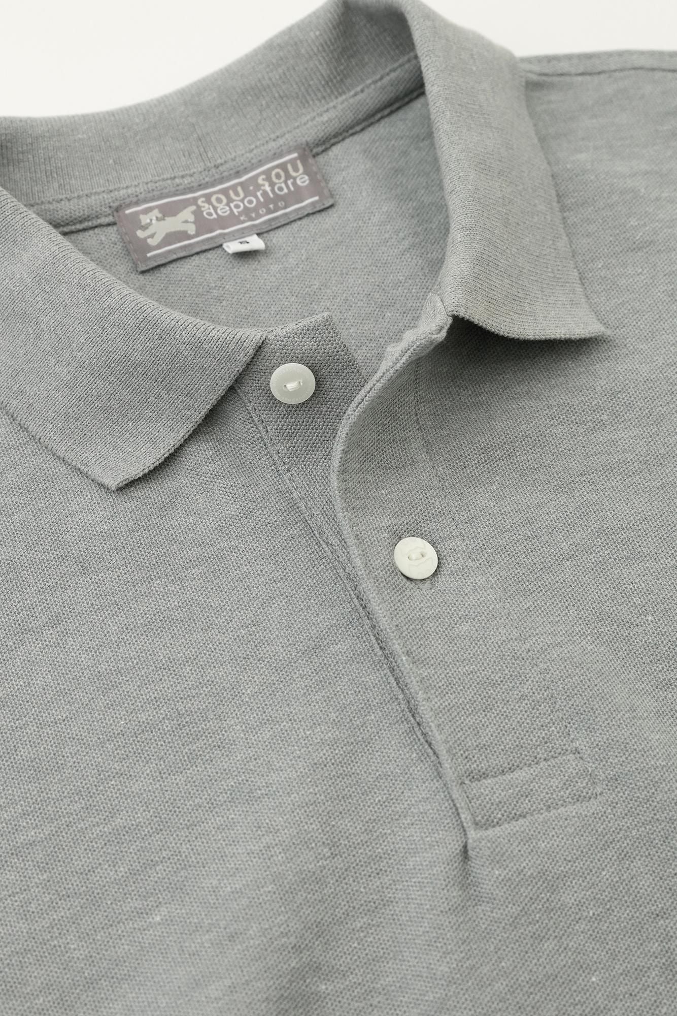 SO-SU-U十數 短袖Polo衫/混灰色