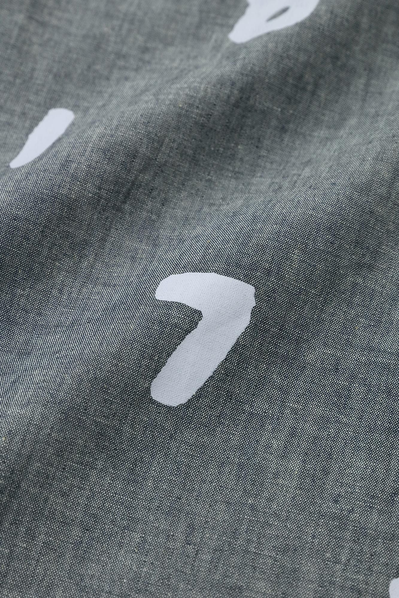 【net限定30%OFF】インディゴシャンブレー織 スタンドカラー半袖シャツ SP/SO-SU-U 杢紺(もくこん)