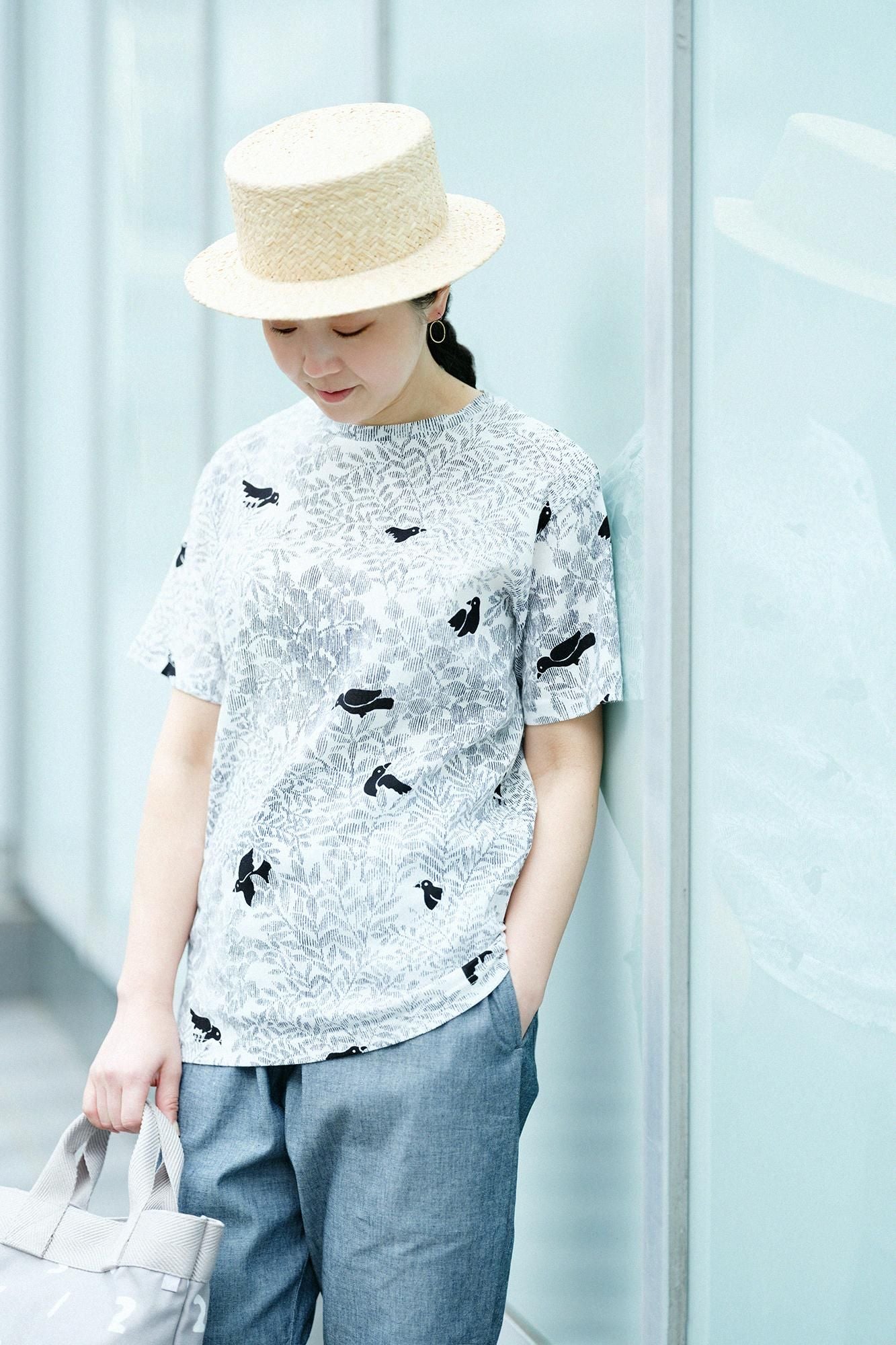 Chizimi Cotton 40/40 Short Sleeve T-shirt / Twittering