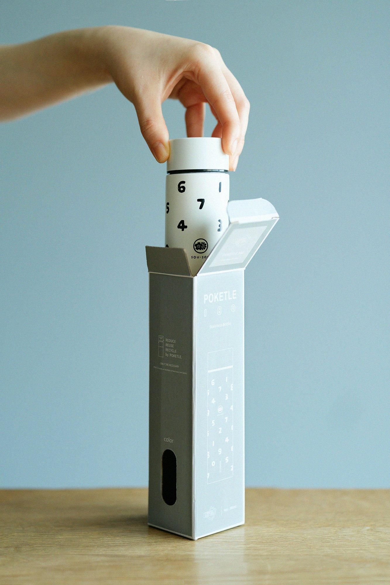 SOU・SOU×POKETLE ポケトル180(ツヤあり)/ホワイト