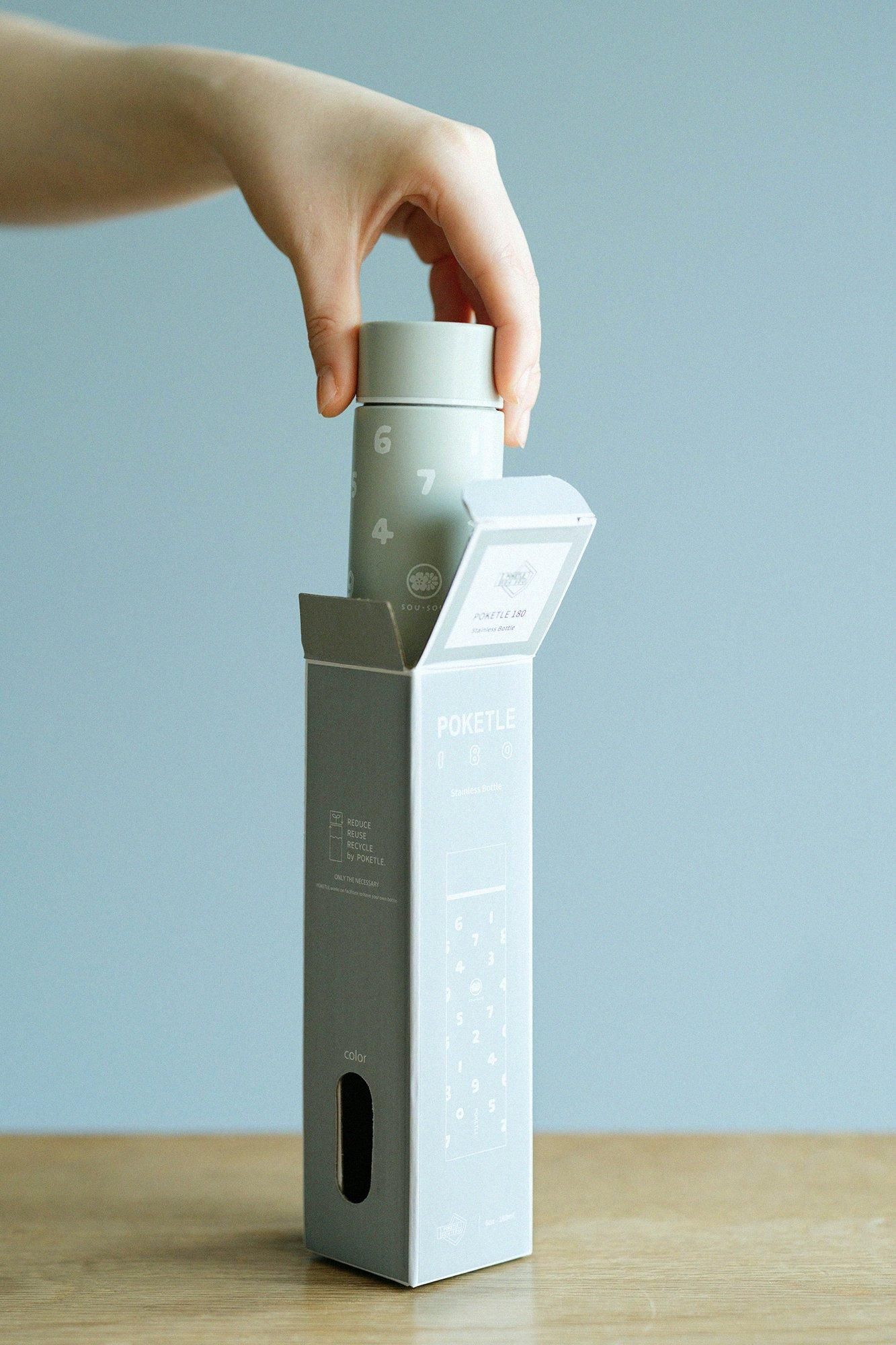 SOU・SOU×POKETLE ポケトル180(ツヤあり)/ライトグレー