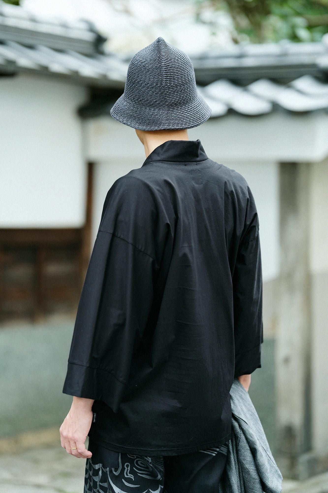 雙面編 風靡 上衣/黑色