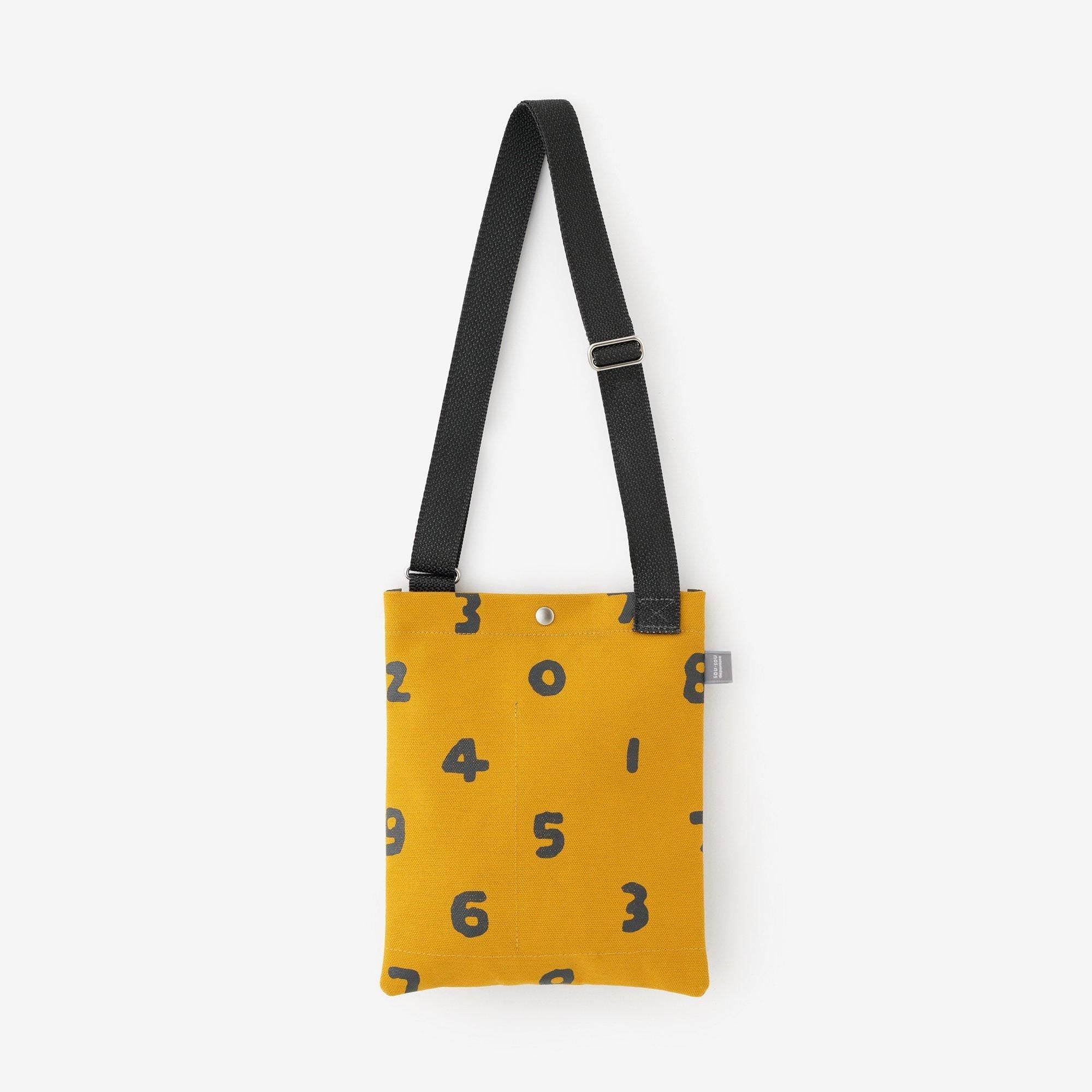 帆布 サコッシュ 小/SO-SU-U 芥子色(からしいろ)×濃灰(こいはい)