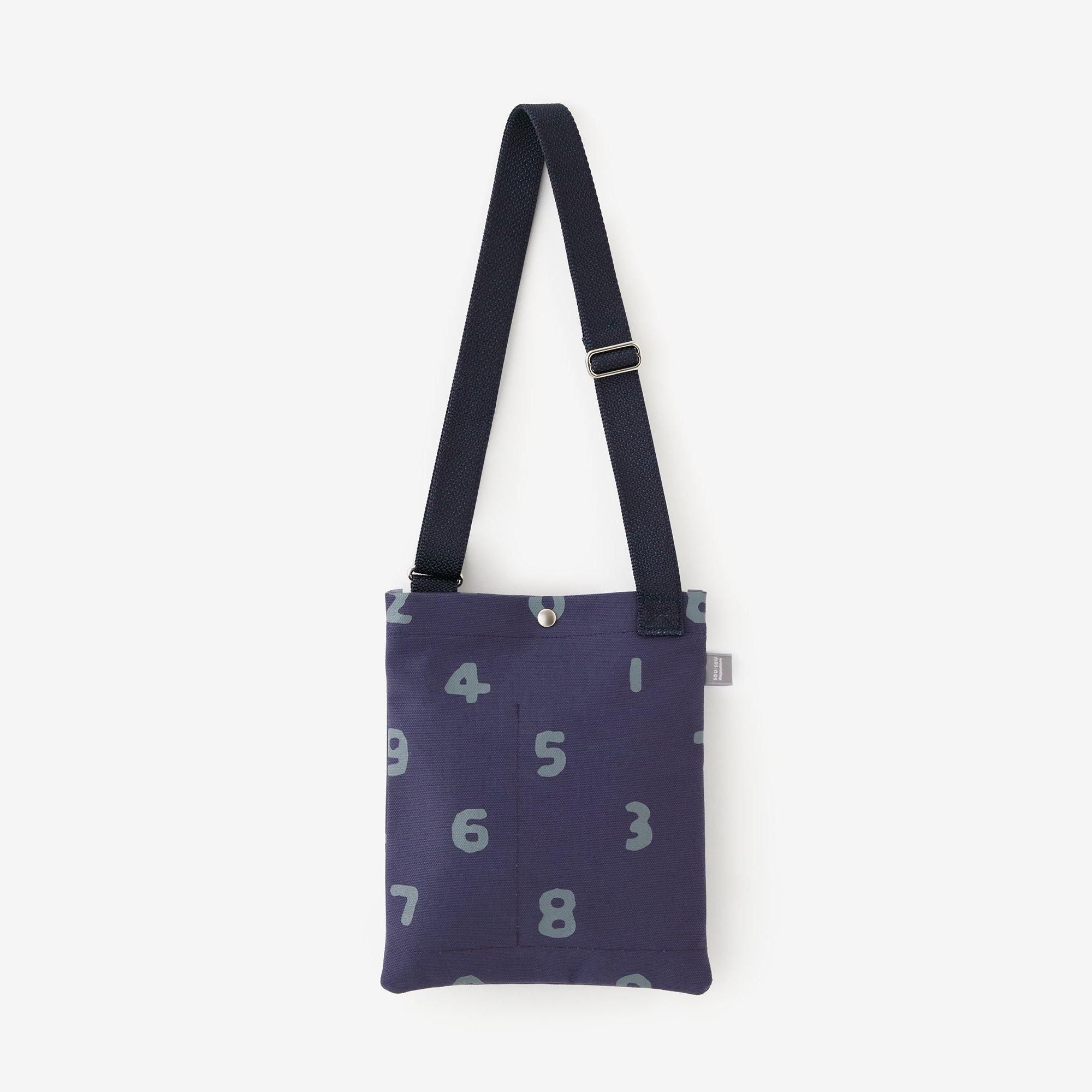 帆布 サコッシュ 小/SO-SU-U 江戸紫(えどむらさき)×灰青(はいあお)