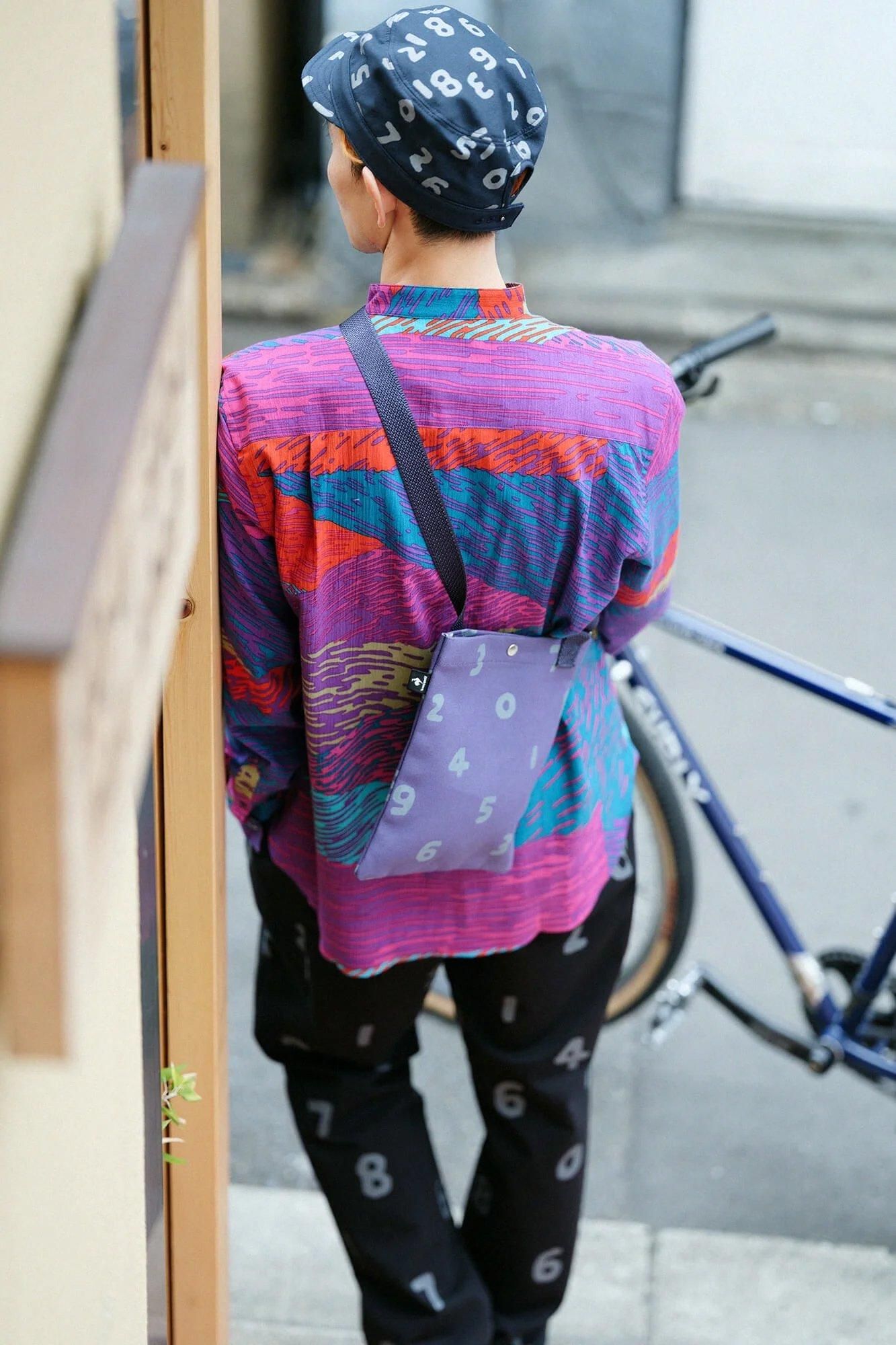 帆布 サコッシュ 小/SO-SU-U 江戸紫(えどむらさき)×灰青(はいあお)