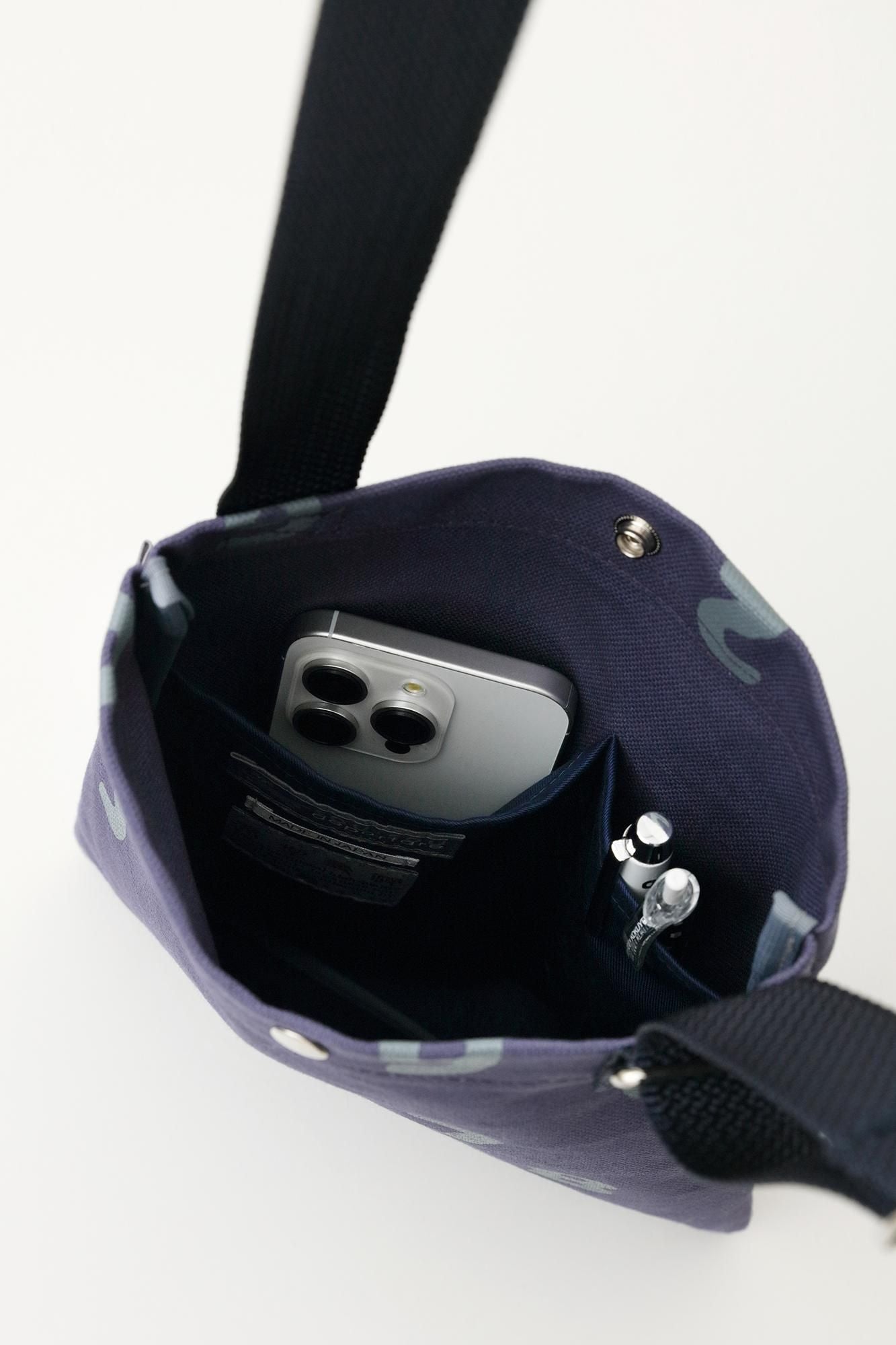 帆布 サコッシュ 小/SO-SU-U 江戸紫(えどむらさき)×灰青(はいあお)