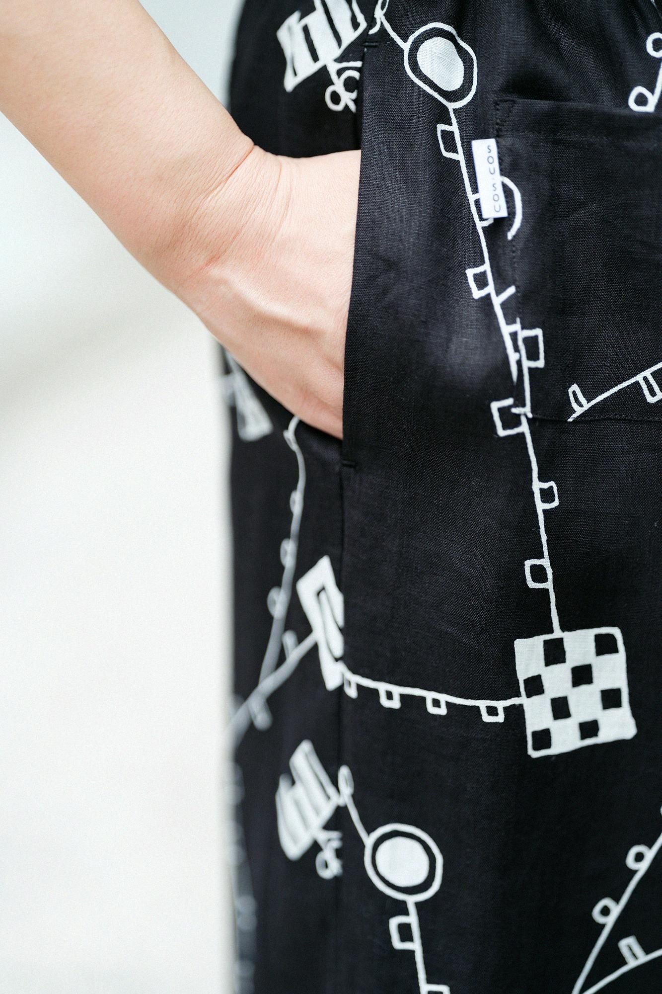 麻 広形(ひろなり)もんぺ/から草あそび