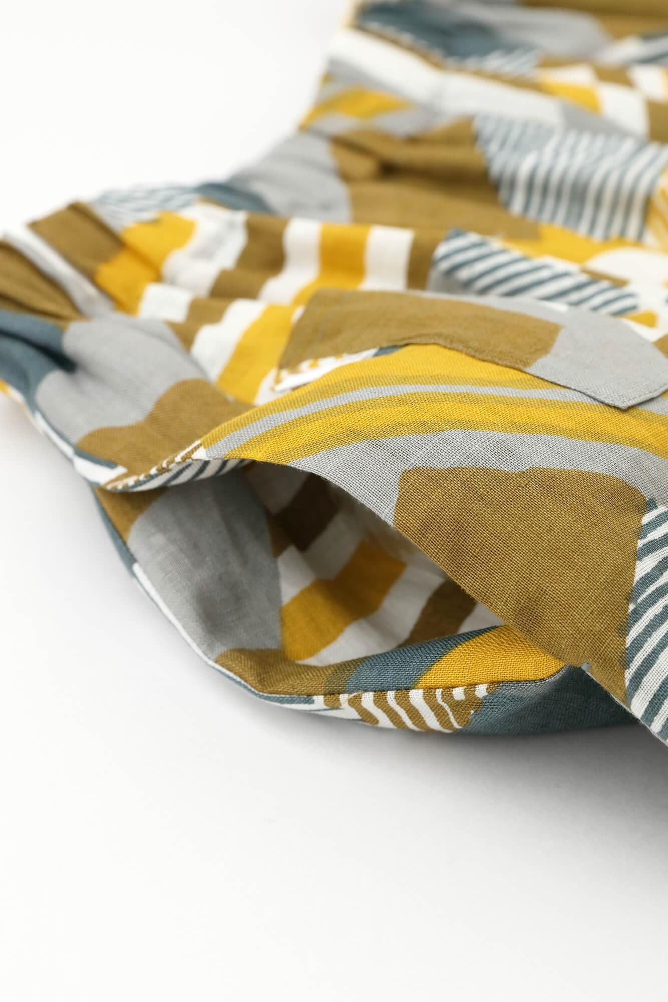 Hanf-Monpe/Patchwork in breiter Form