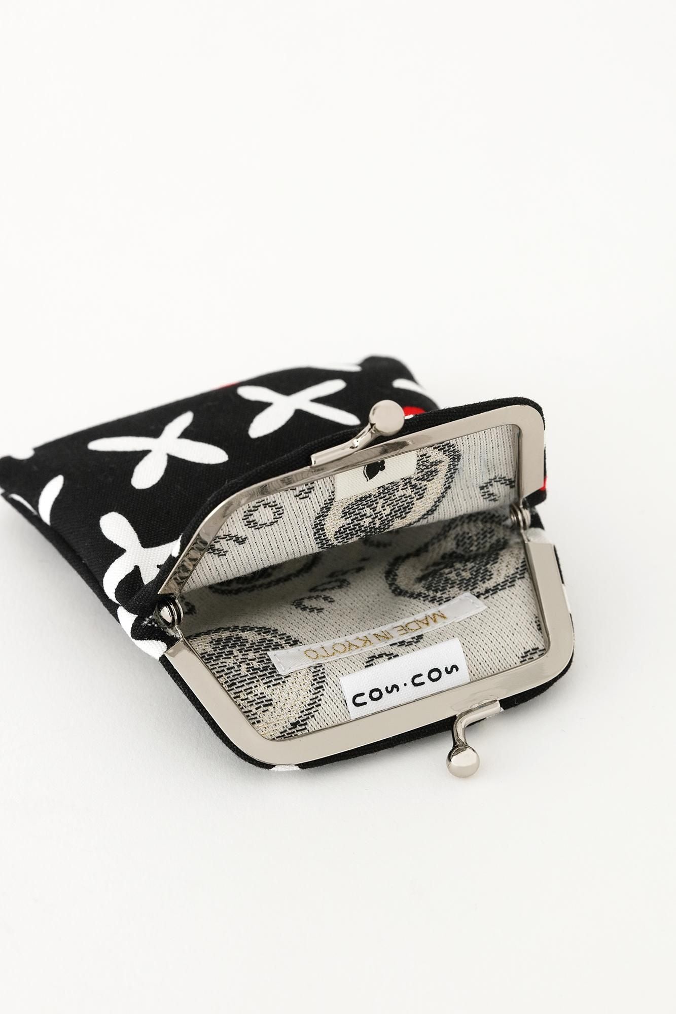 No.12 Canvas Soft Mini Gamaguchi / Suzushiroso Black