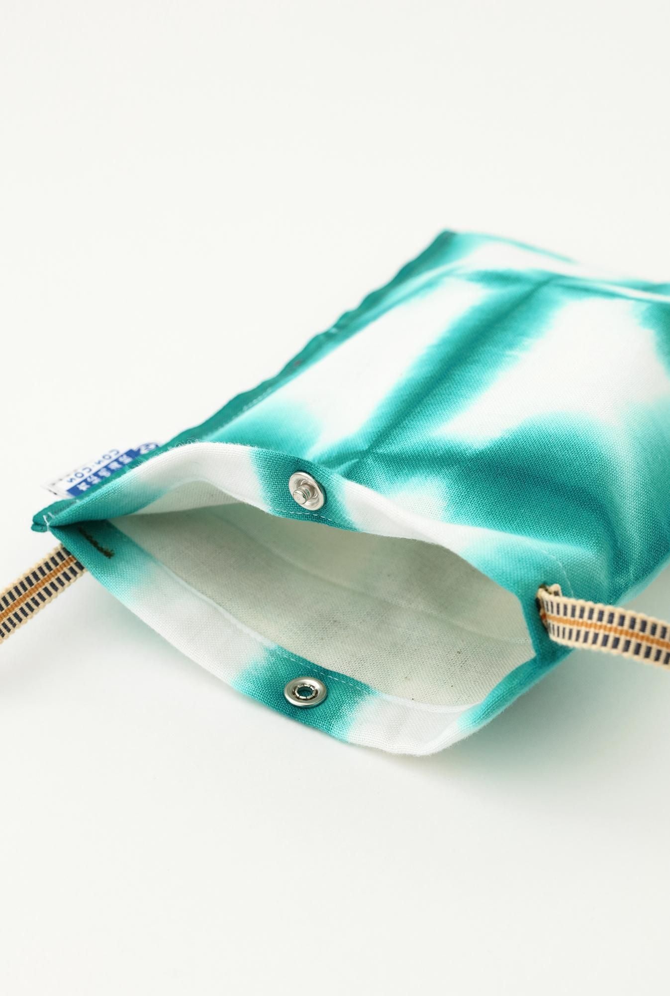 伊勢木綿 御朱印帳袋(ごしゅいんちょうぶくろ)/張正 雪花 緑1