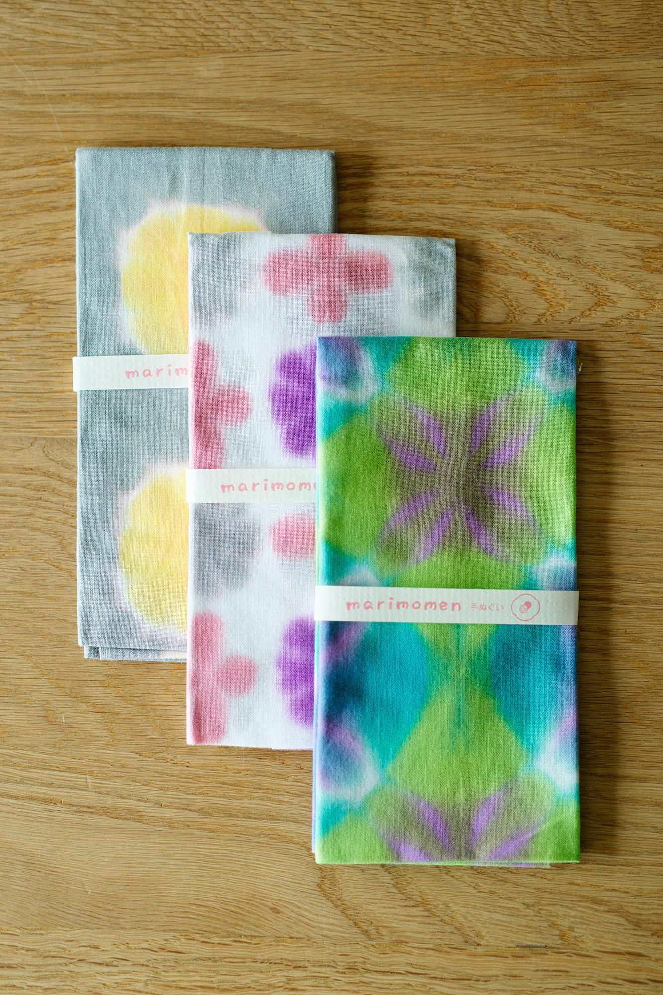 【网络限定】SOU・SOU×Mari木棉 手巾/开花(开花) 綠青色