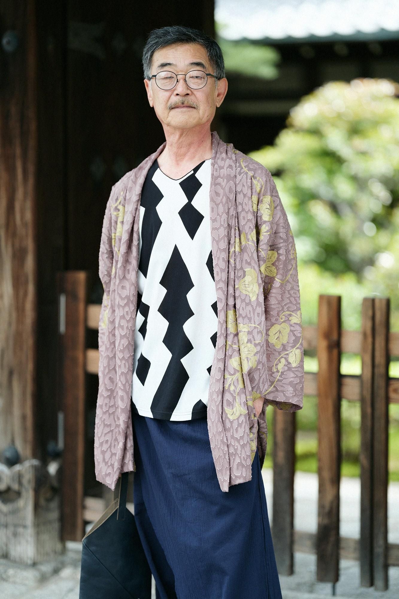 Couper jacquard, manches mojiri, vêtements courts, célibataire (hitoe) / beau (Uruwashi) Kogarashicha