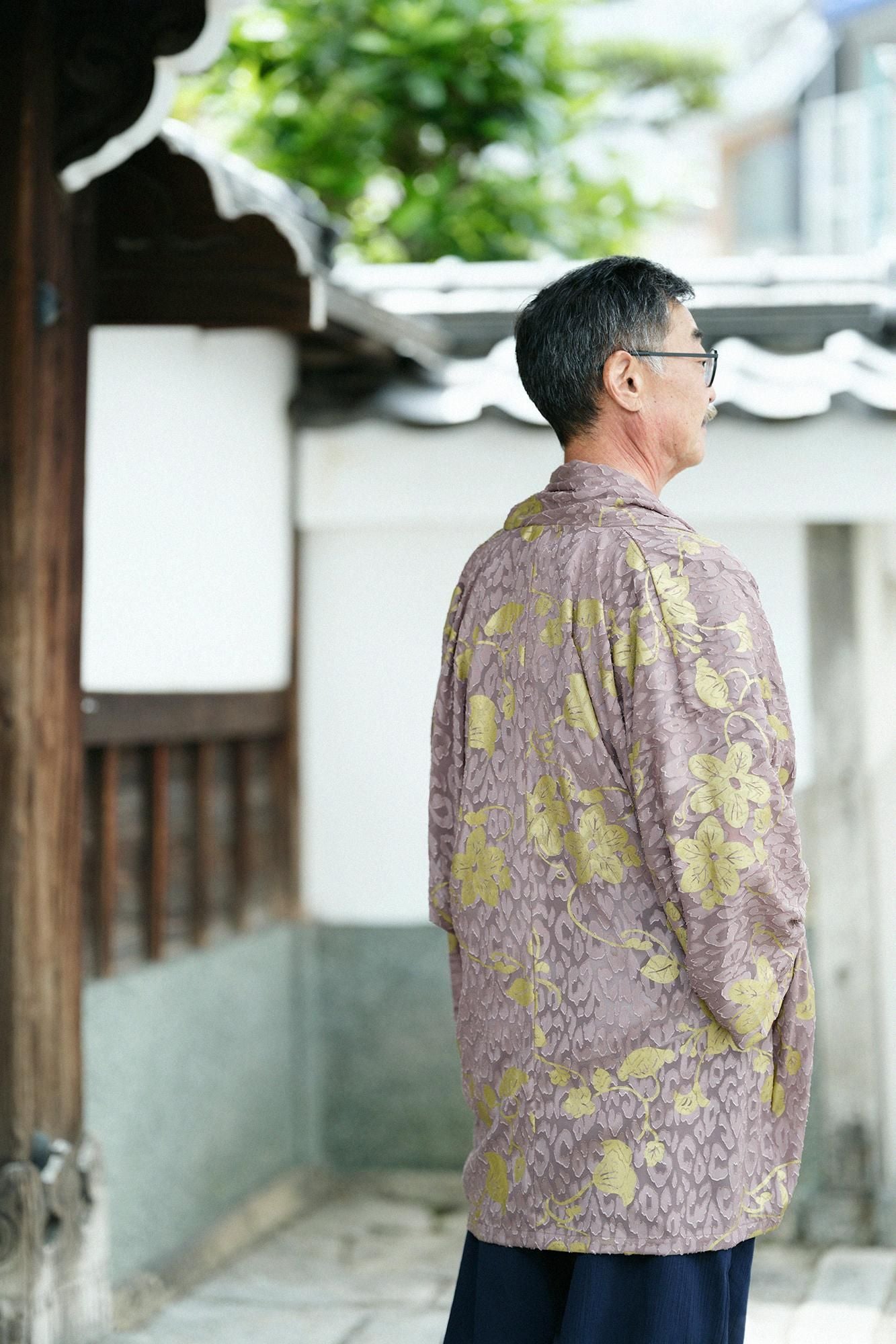 Couper jacquard, manches mojiri, vêtements courts, célibataire (hitoe) / beau (Uruwashi) Kogarashicha