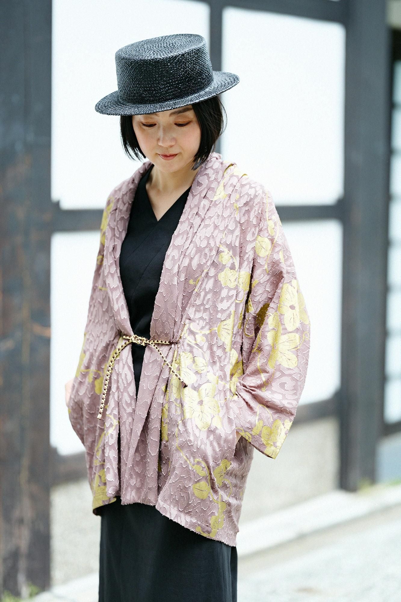 Couper jacquard, manches mojiri, vêtements courts, célibataire (hitoe) / beau (Uruwashi) Kogarashicha