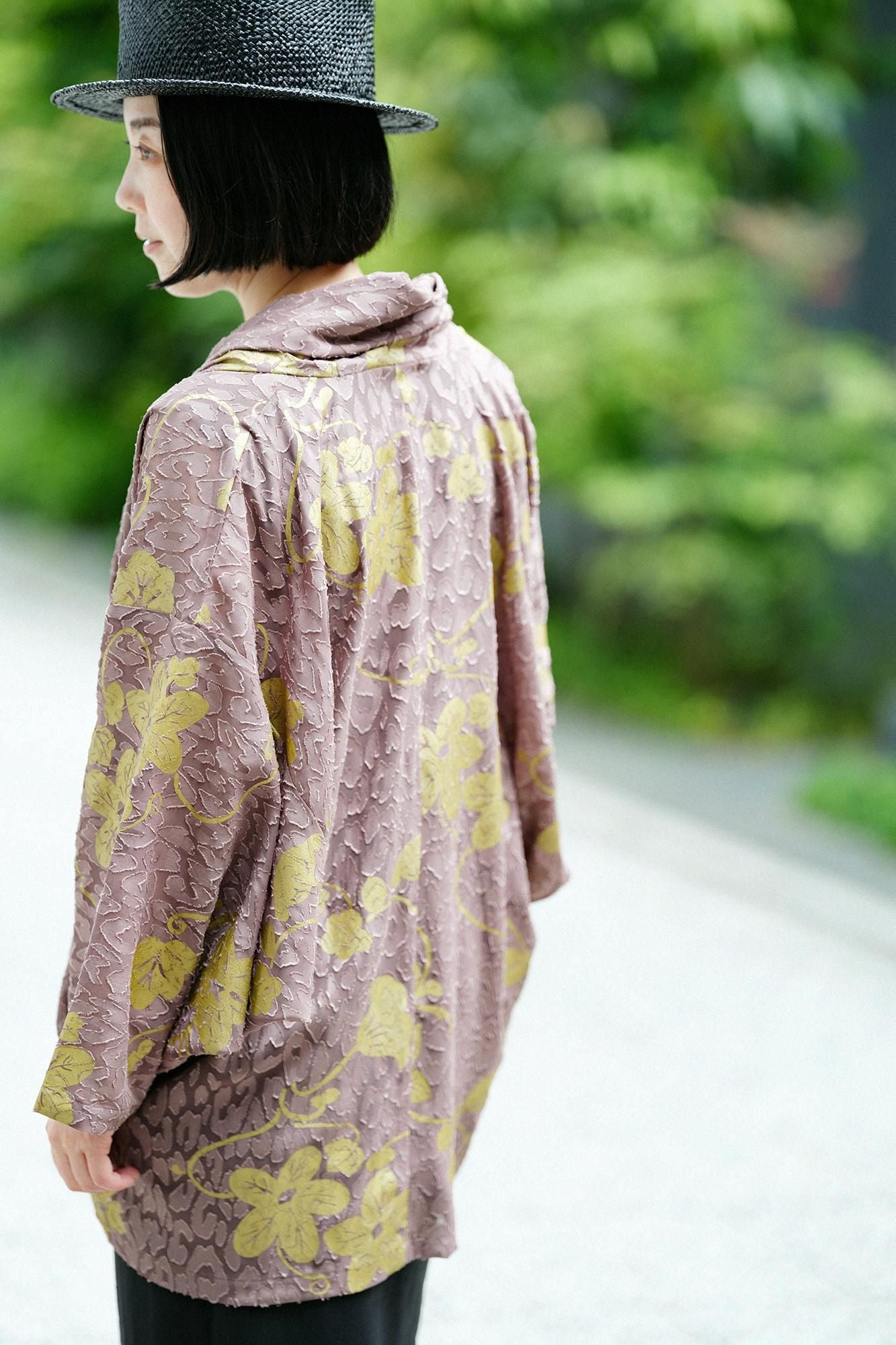 Couper jacquard, manches mojiri, vêtements courts, célibataire (hitoe) / beau (Uruwashi) Kogarashicha