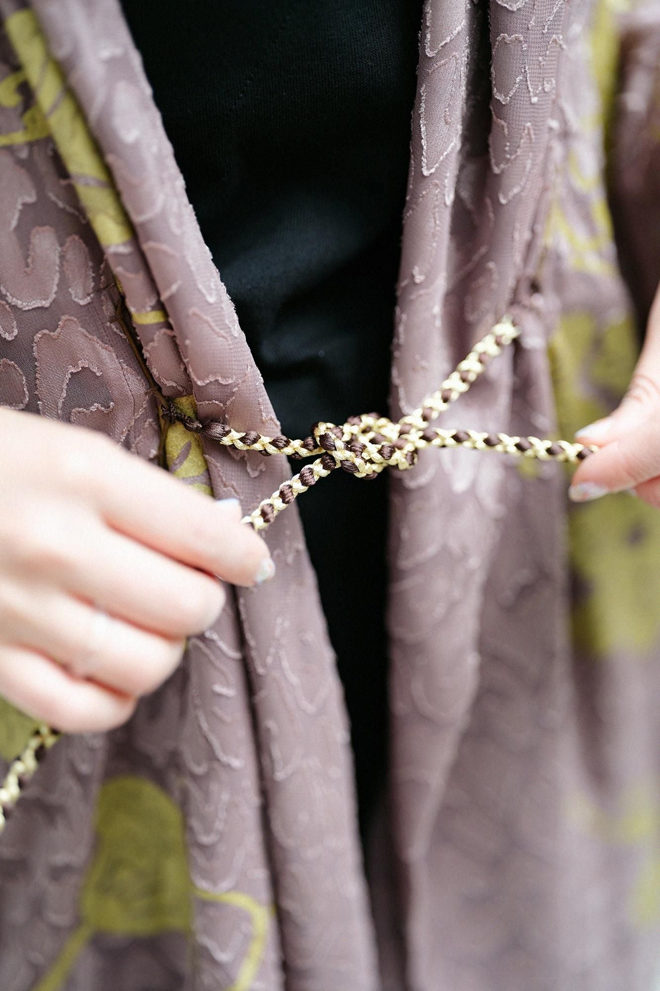 Couper jacquard, manches mojiri, vêtements courts, célibataire (hitoe) / beau (Uruwashi) Kogarashicha