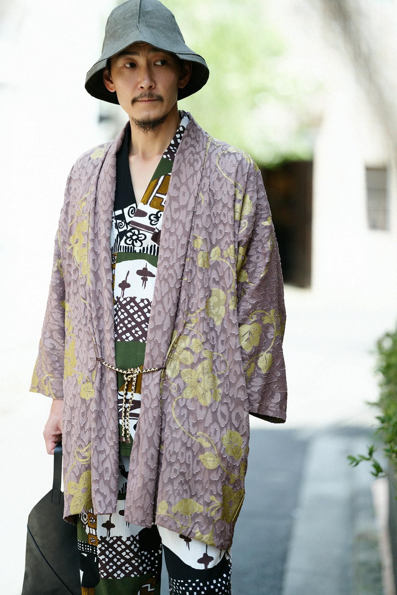 Couper jacquard, manches mojiri, vêtements courts, célibataire (hitoe) / beau (Uruwashi) Kogarashicha