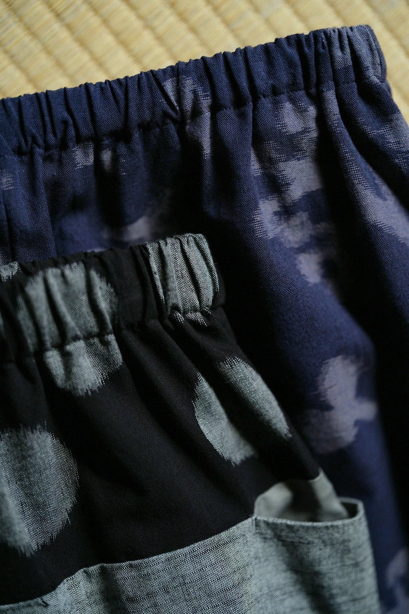 久留米織工人褲/里山深藍色