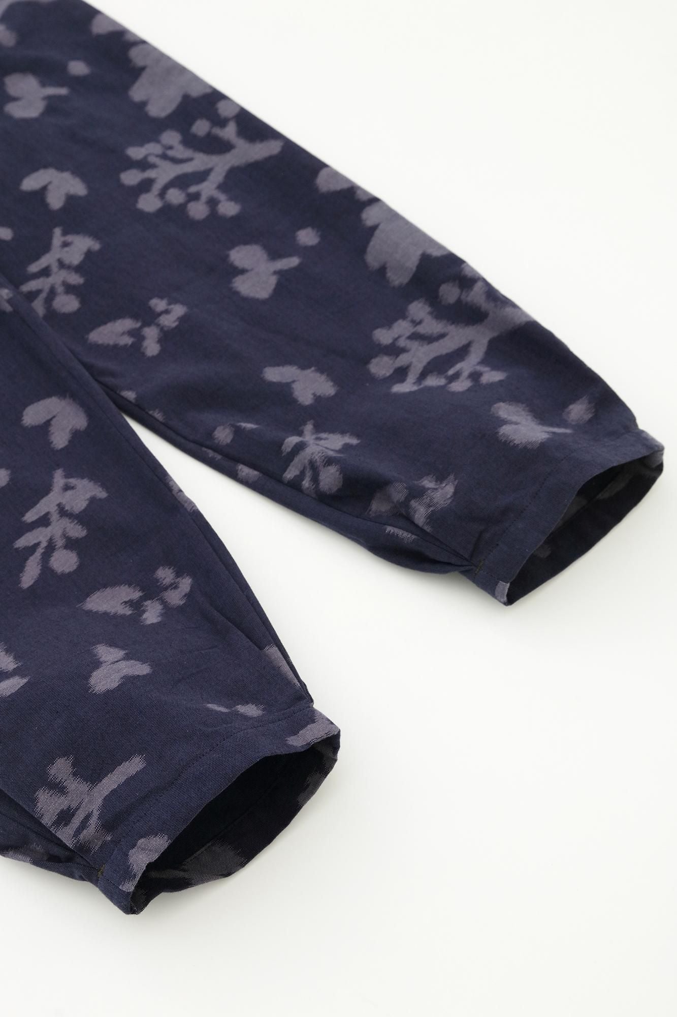 久留米織工人褲/里山深藍色