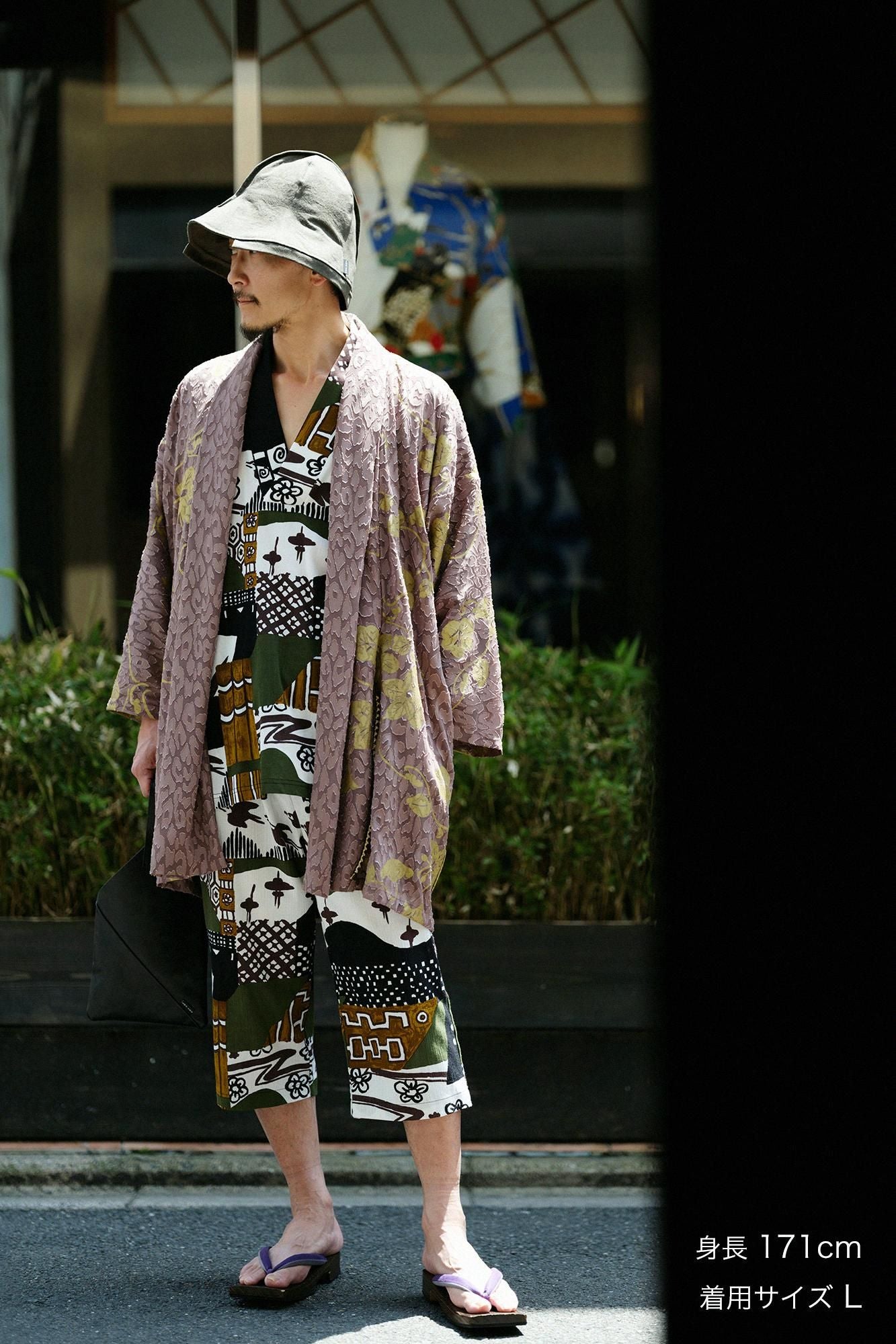 高島縮棉 20/20細腿褲/織部