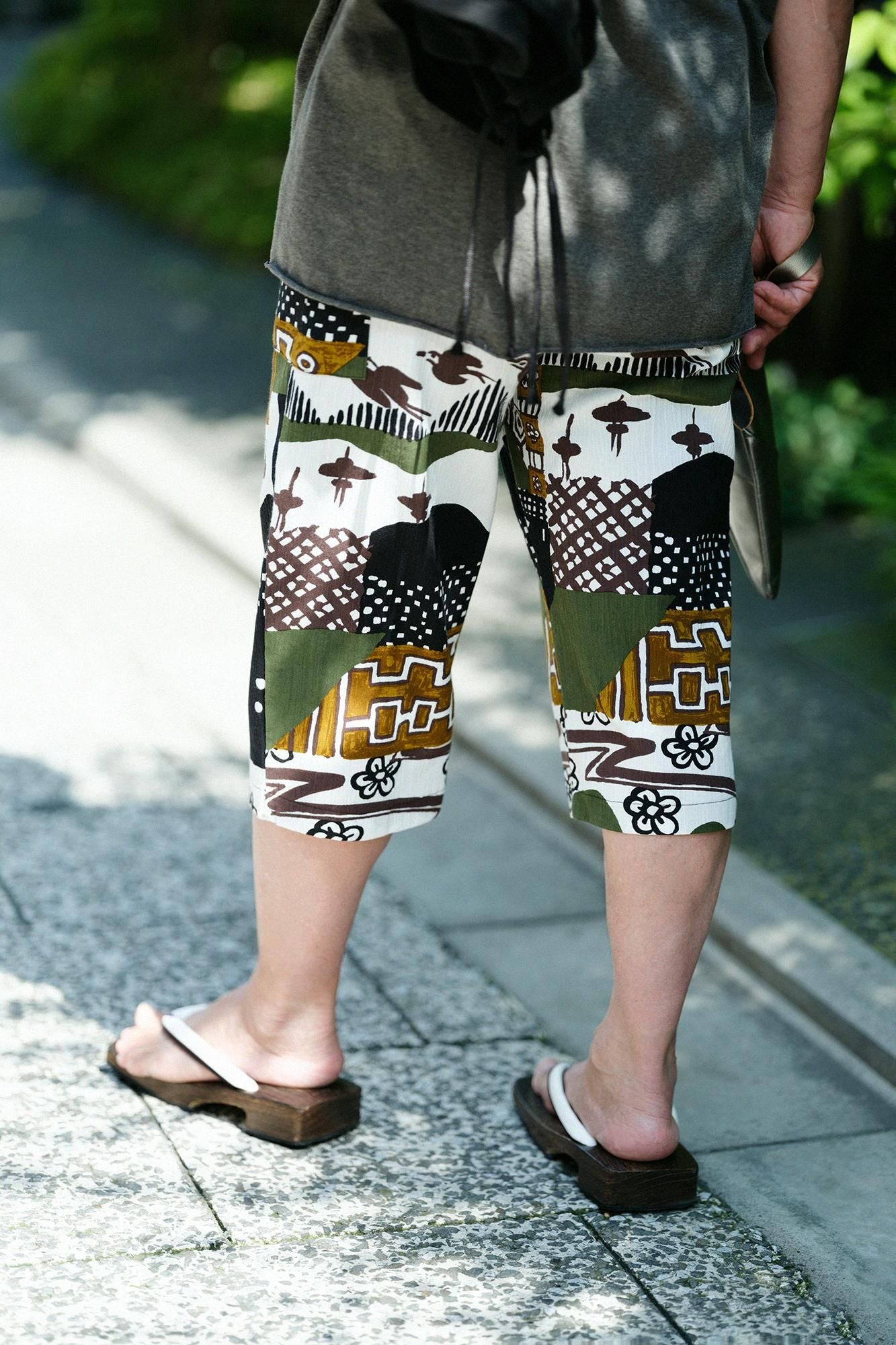 高島縮棉 20/20細腿褲/織部