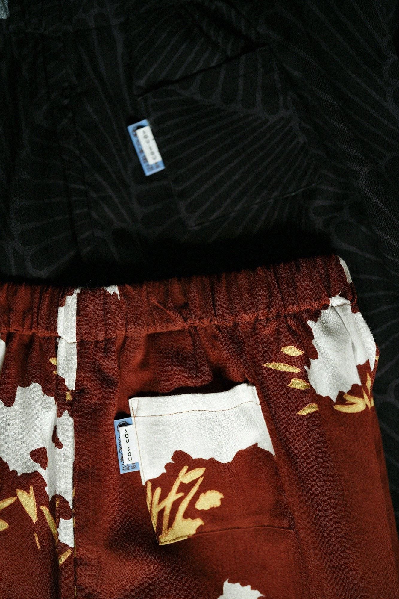 高島縮 20/20 広形(ひろなり)もんぺ はぎ丈/花あかり