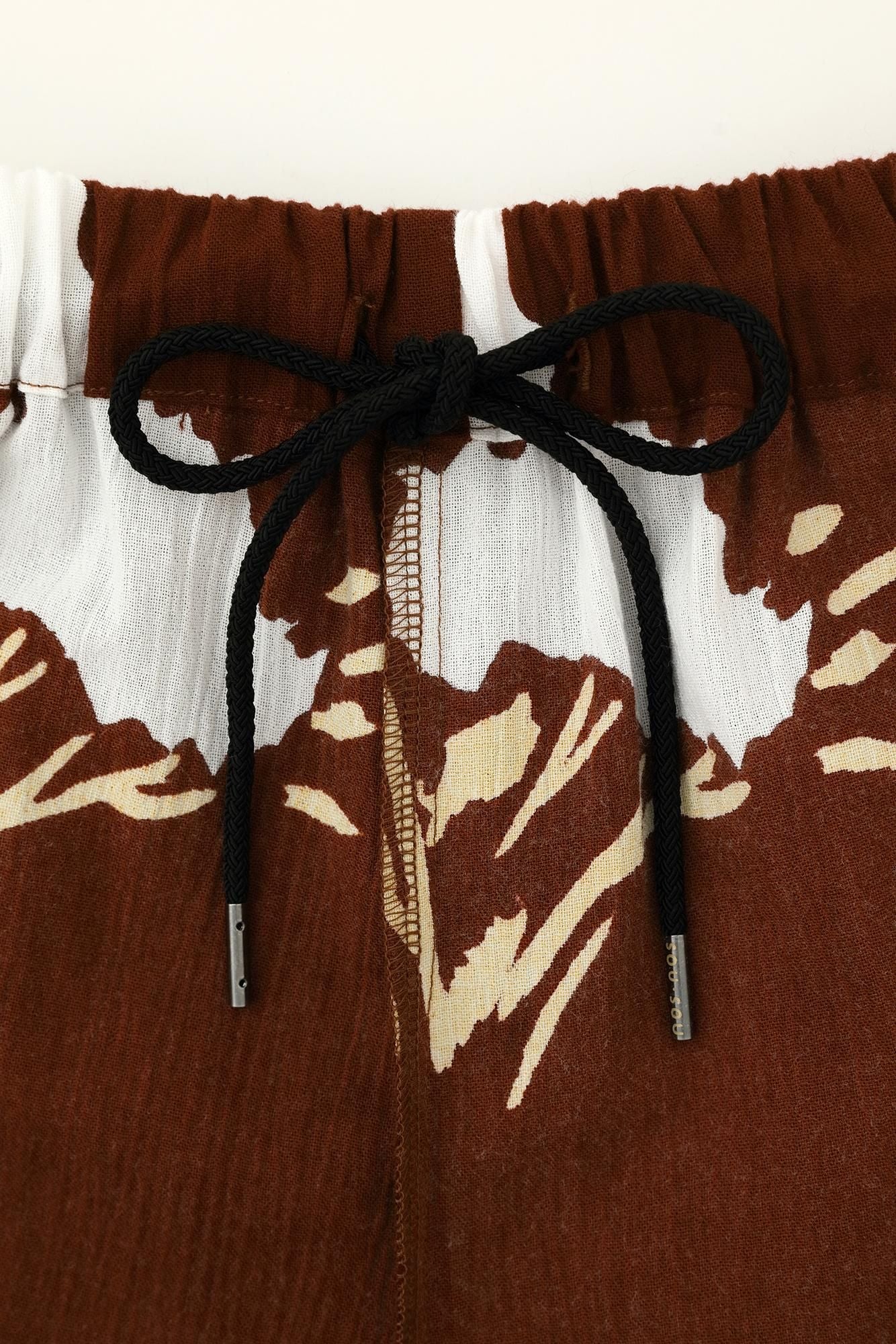 高島縮 20/20 広形(ひろなり)もんぺ はぎ丈/花あかり