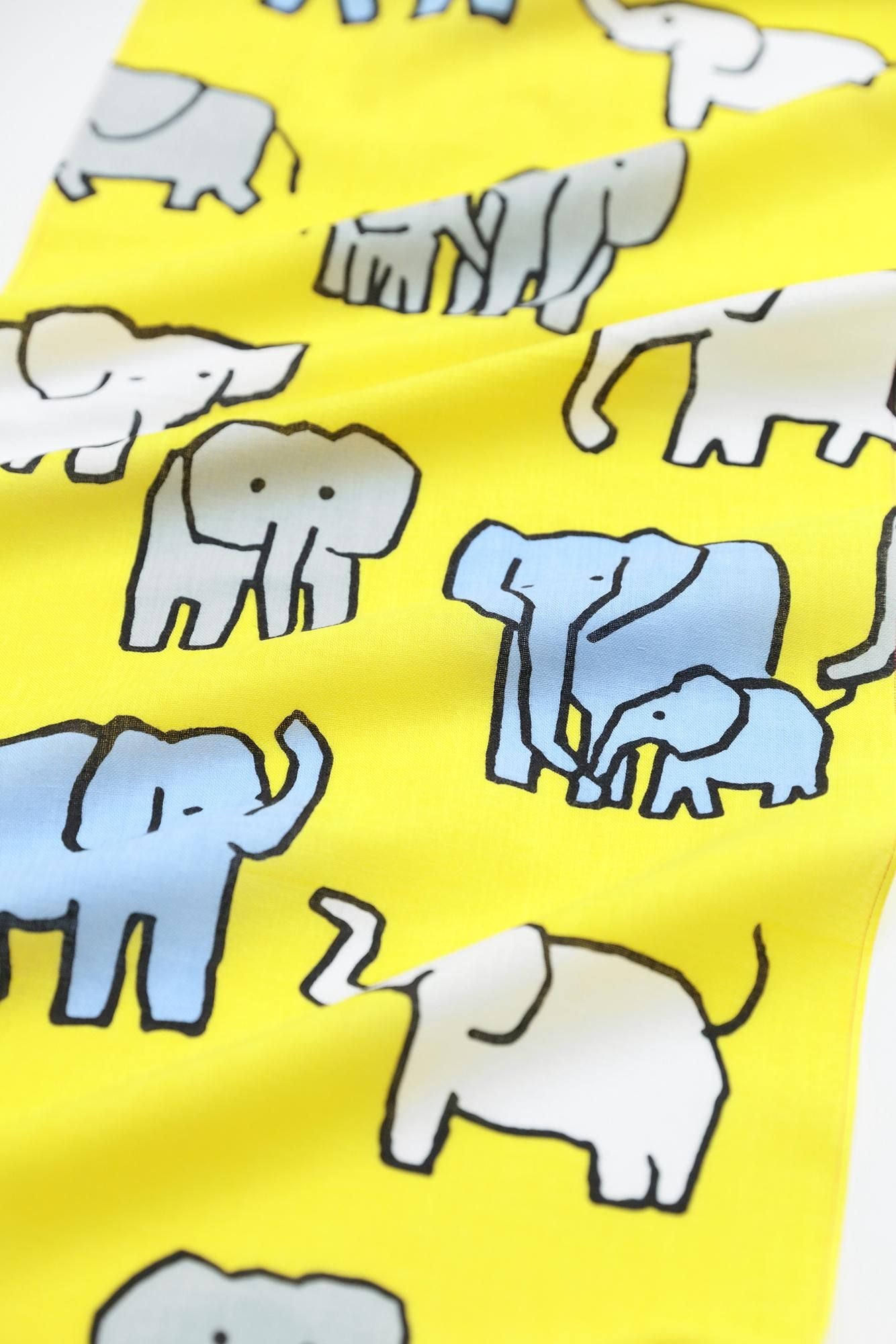Textile (Ise-momen cottoncotton Handkerchief)/Elephant<50cm>
