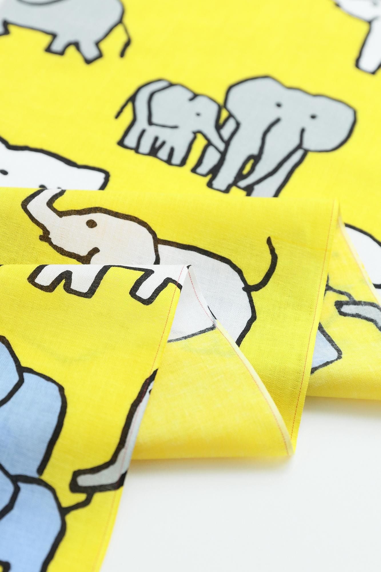 Textile (Ise-momen cottoncotton Handkerchief)/Elephant<50cm>